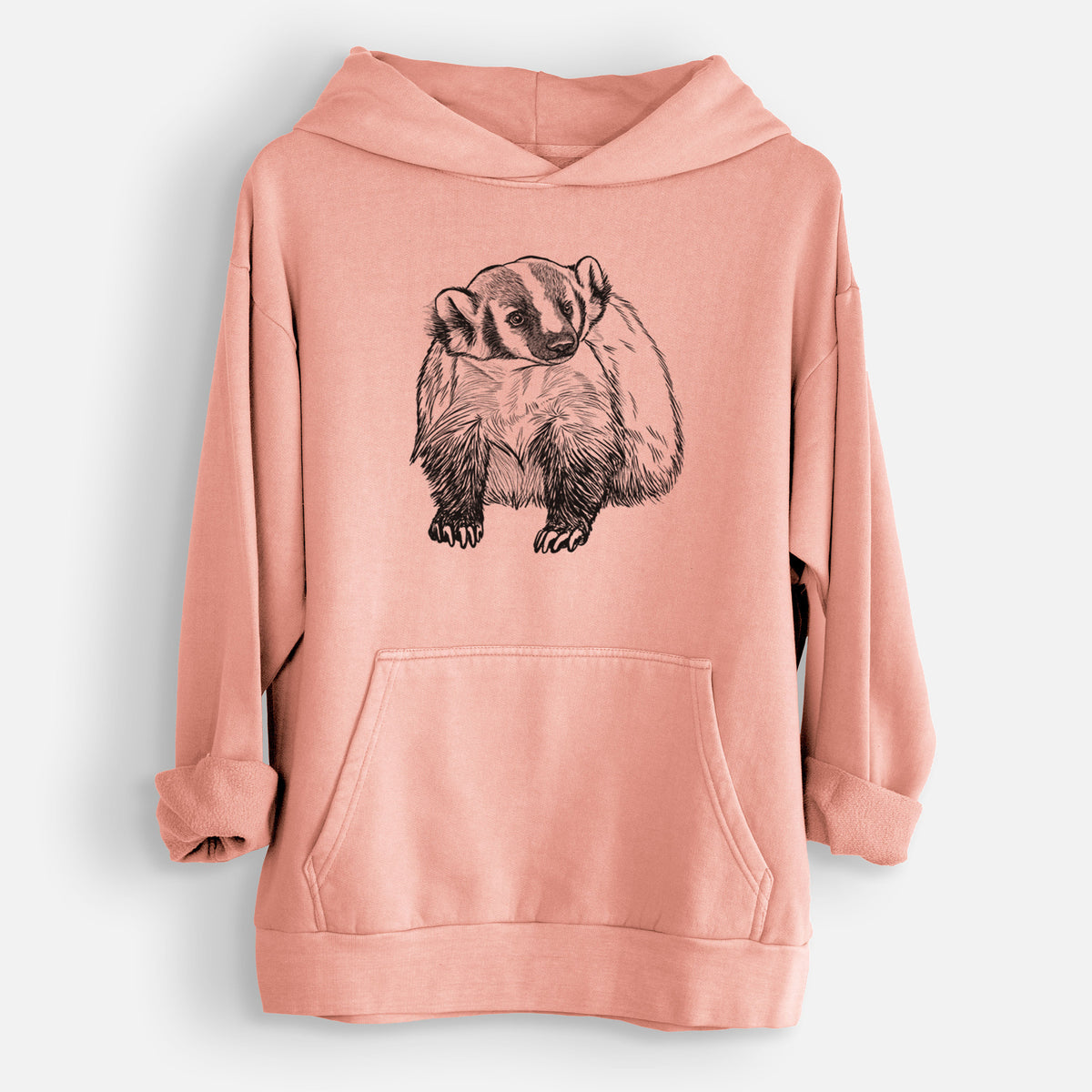 American Badger - Taxidea taxus  - Urban Heavyweight Hoodie