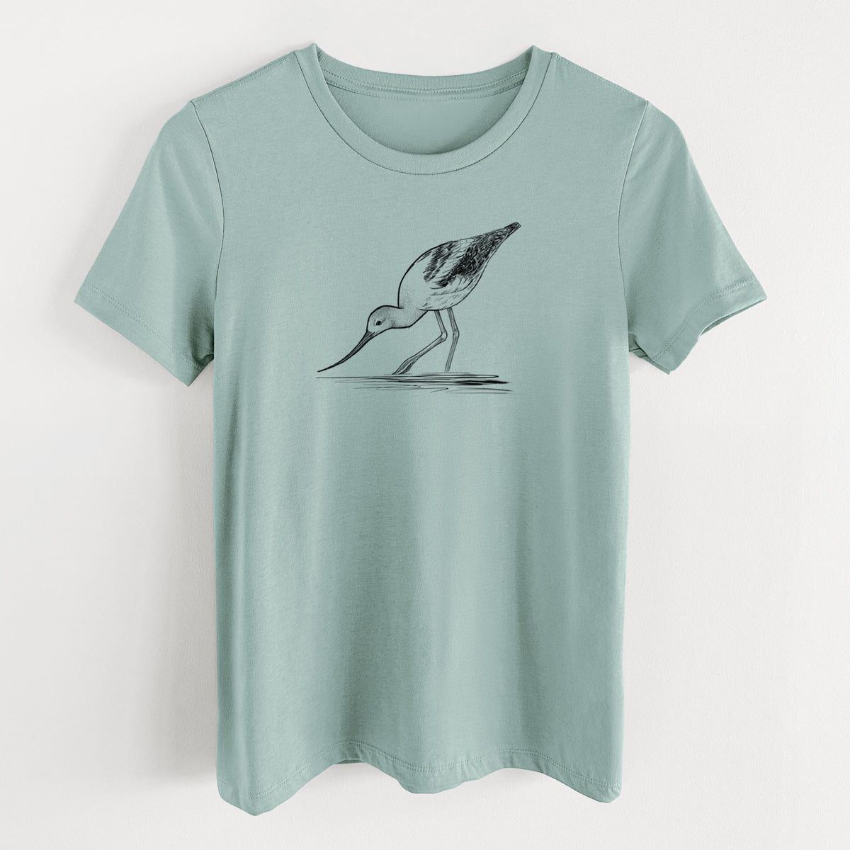 American Avocet - Recurvirostra americana - Women&#39;s Lightweight Relaxed Fit 100% Cotton Crewneck