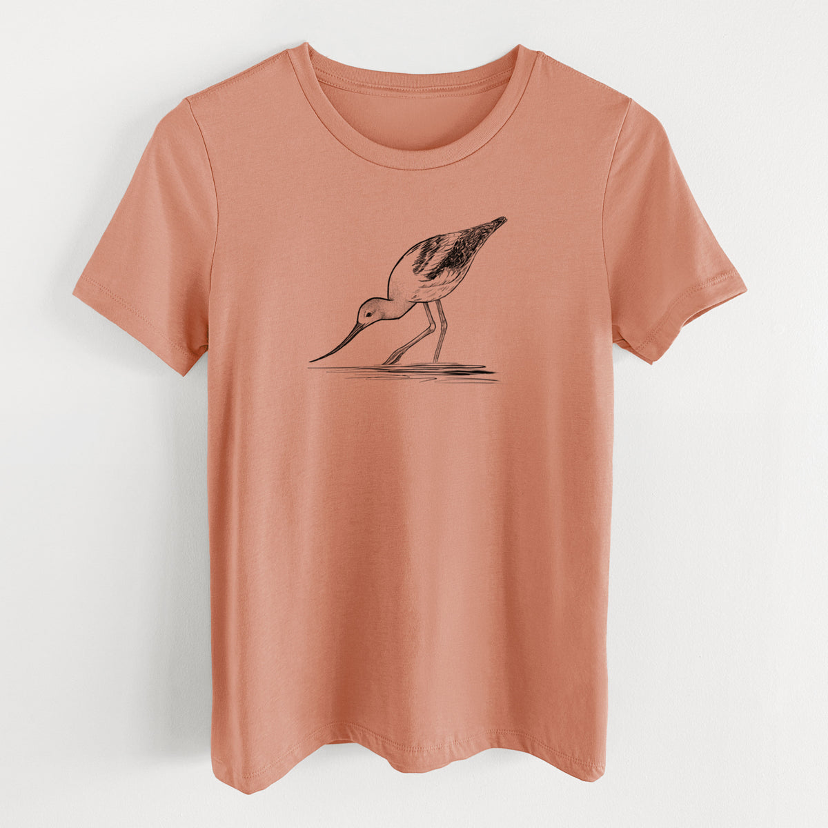 American Avocet - Recurvirostra americana - Women&#39;s Lightweight Relaxed Fit 100% Cotton Crewneck