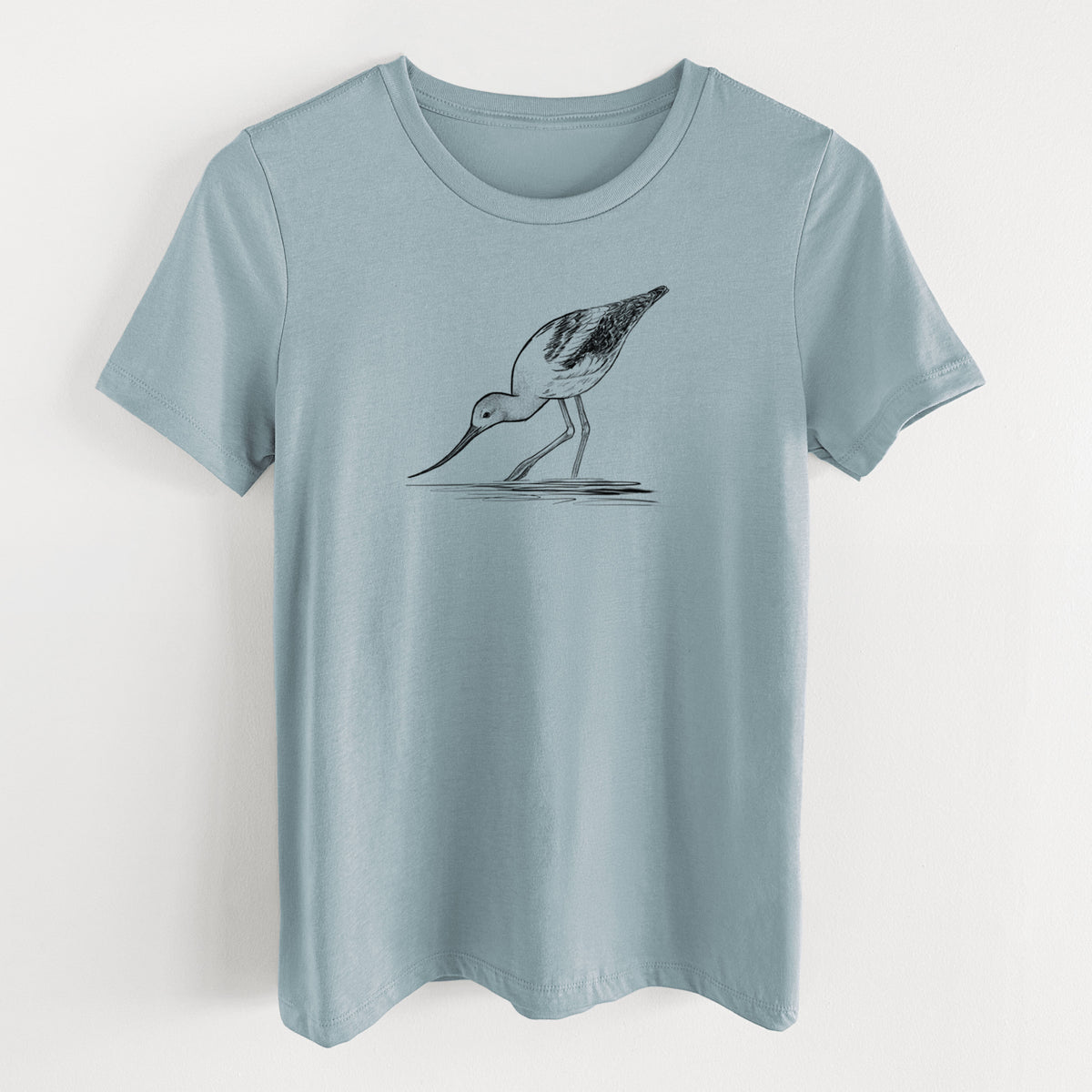 American Avocet - Recurvirostra americana - Women&#39;s Lightweight Relaxed Fit 100% Cotton Crewneck