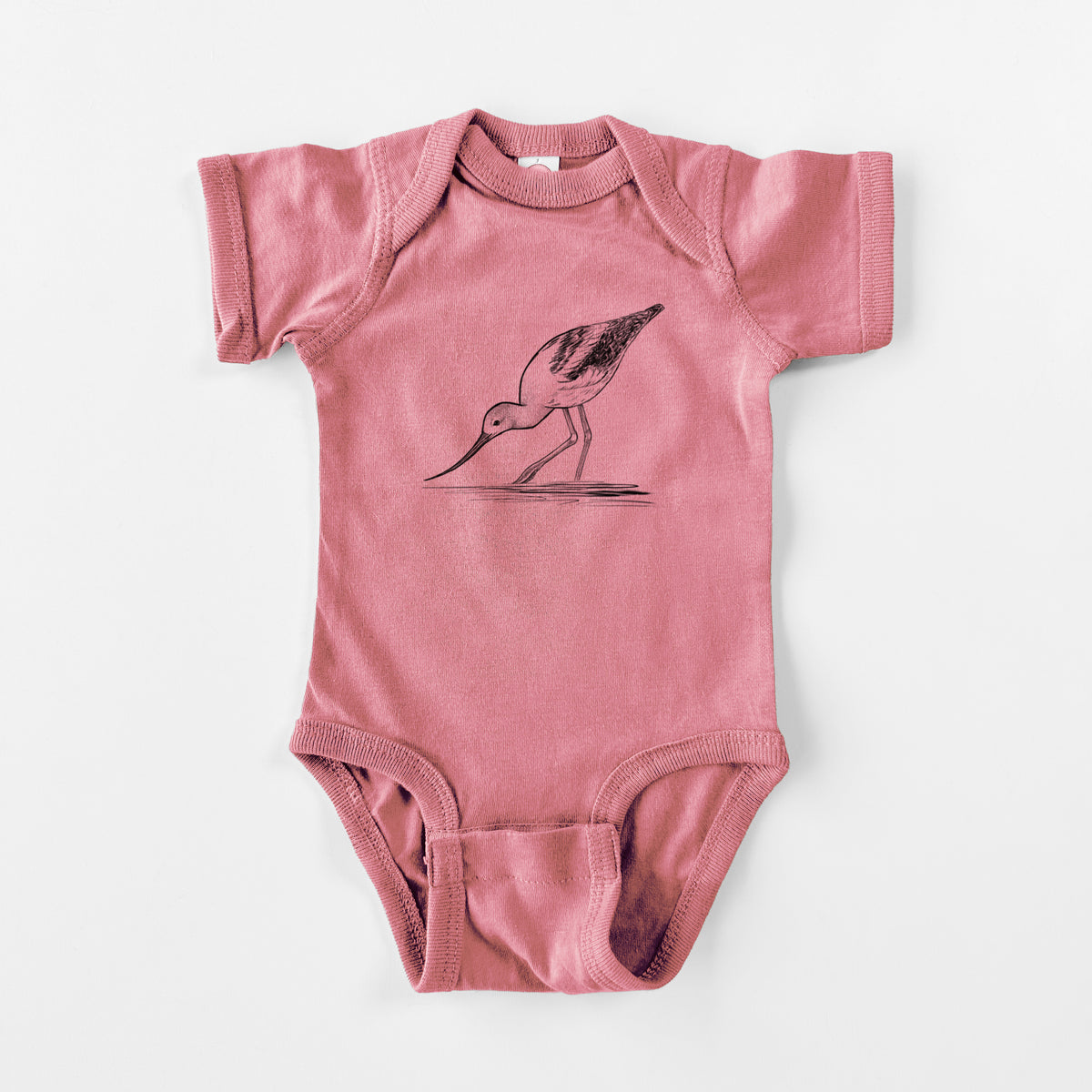 American Avocet - Recurvirostra americana - Baby Fine Jersey Bodysuit