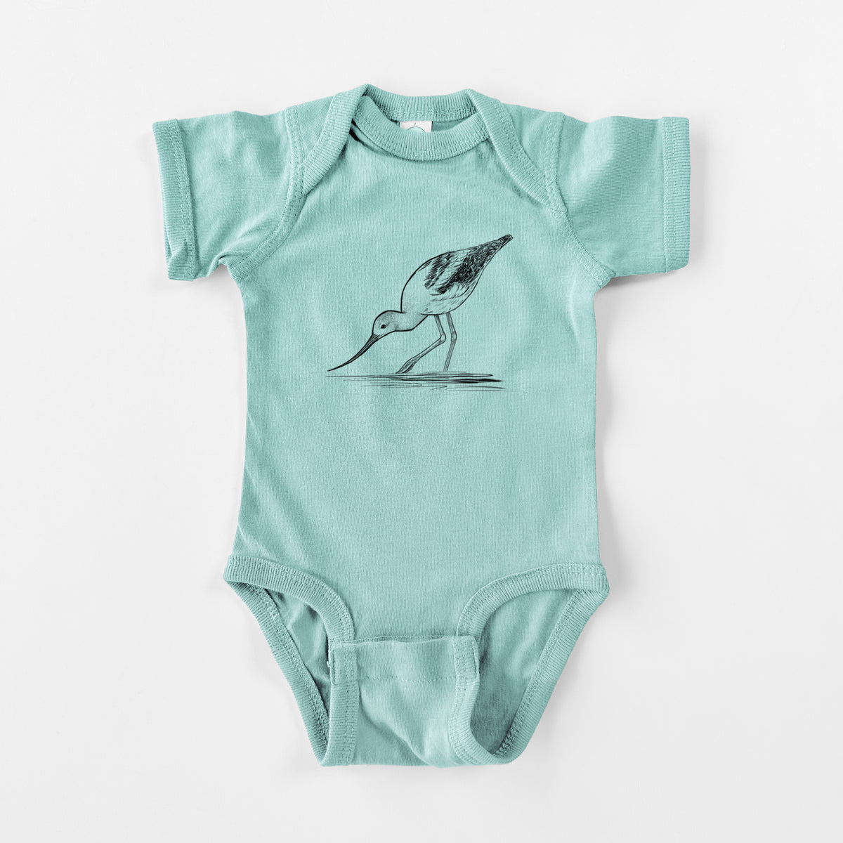 American Avocet - Recurvirostra americana - Baby Fine Jersey Bodysuit
