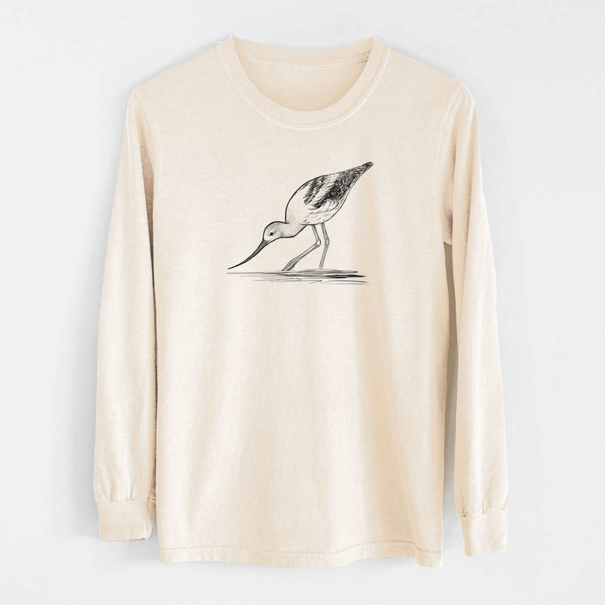 American Avocet - Recurvirostra americana - Unisex Comfort Colors 100% Cotton Long Sleeve