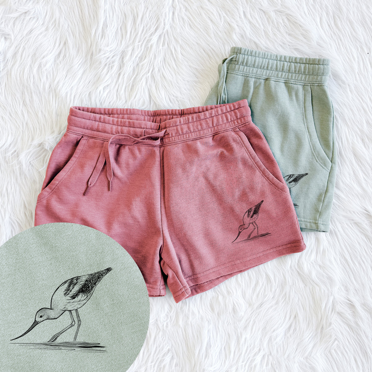 American Avocet - Recurvirostra americana - Women&#39;s Cali Wave Shorts