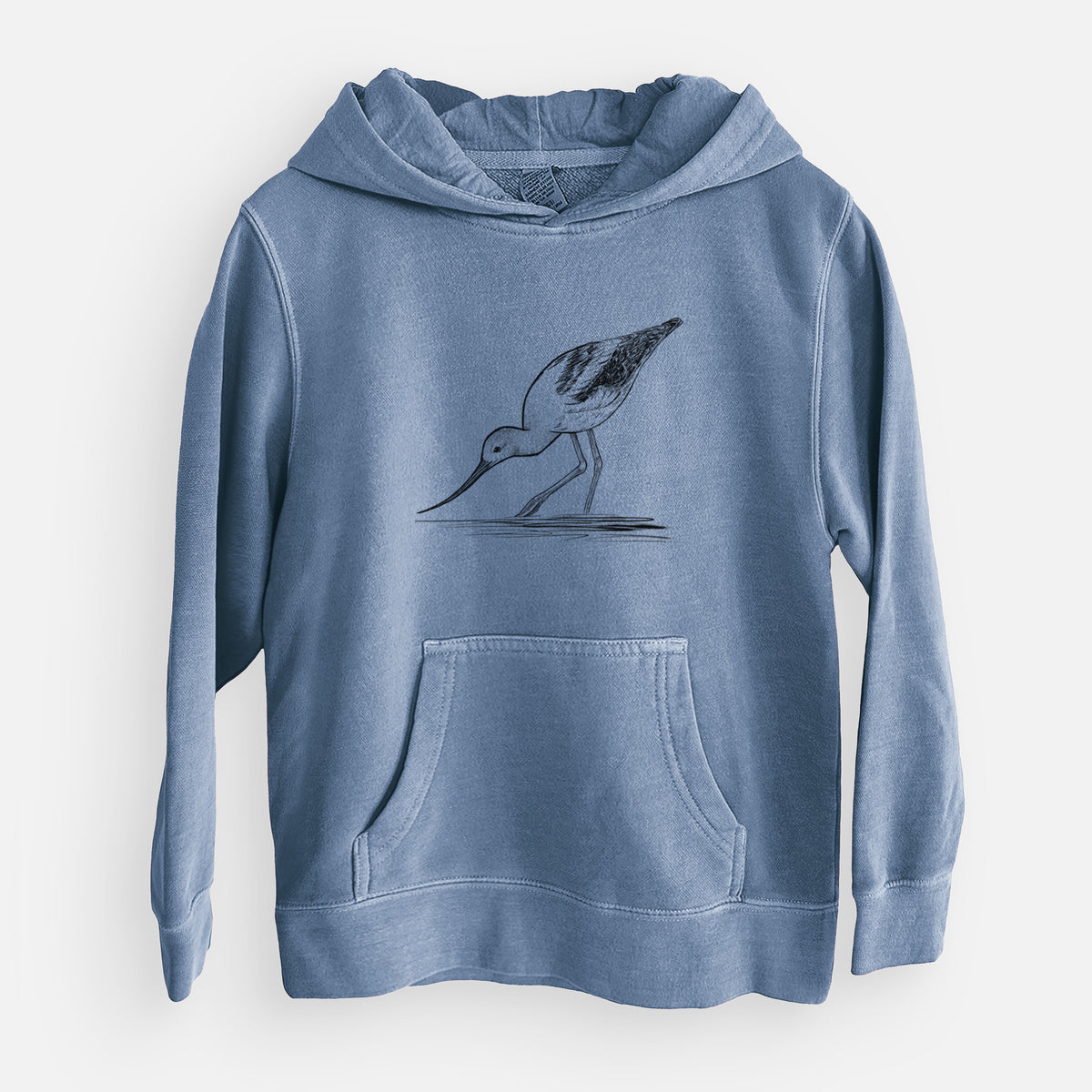 American Avocet - Recurvirostra americana - Youth Pigment Dyed Hoodie