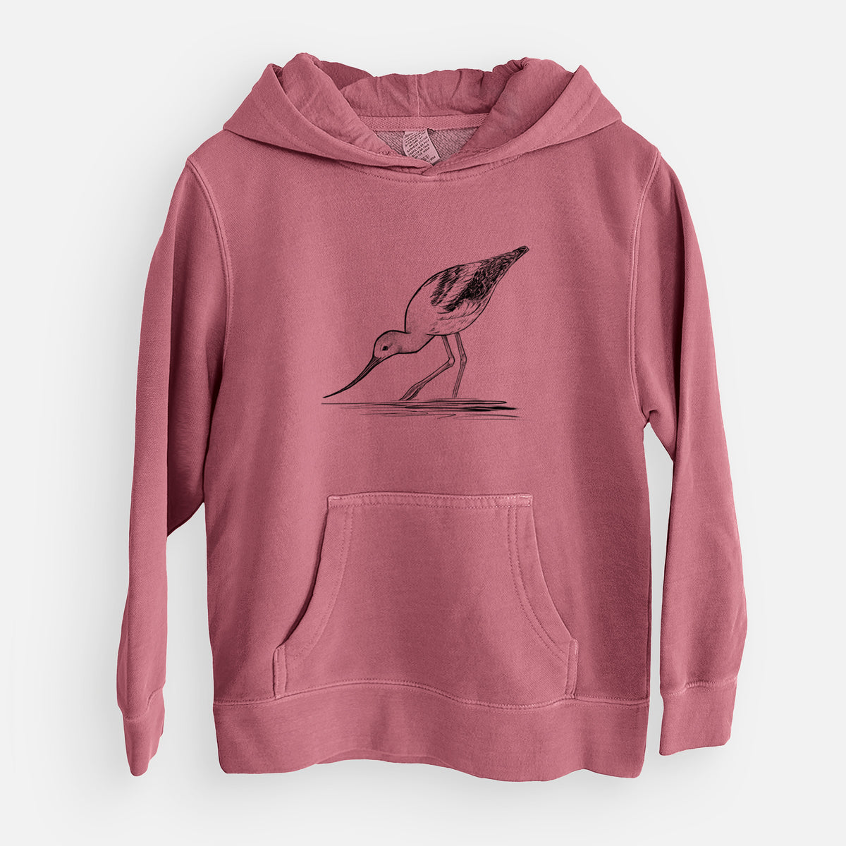 American Avocet - Recurvirostra americana - Youth Pigment Dyed Hoodie