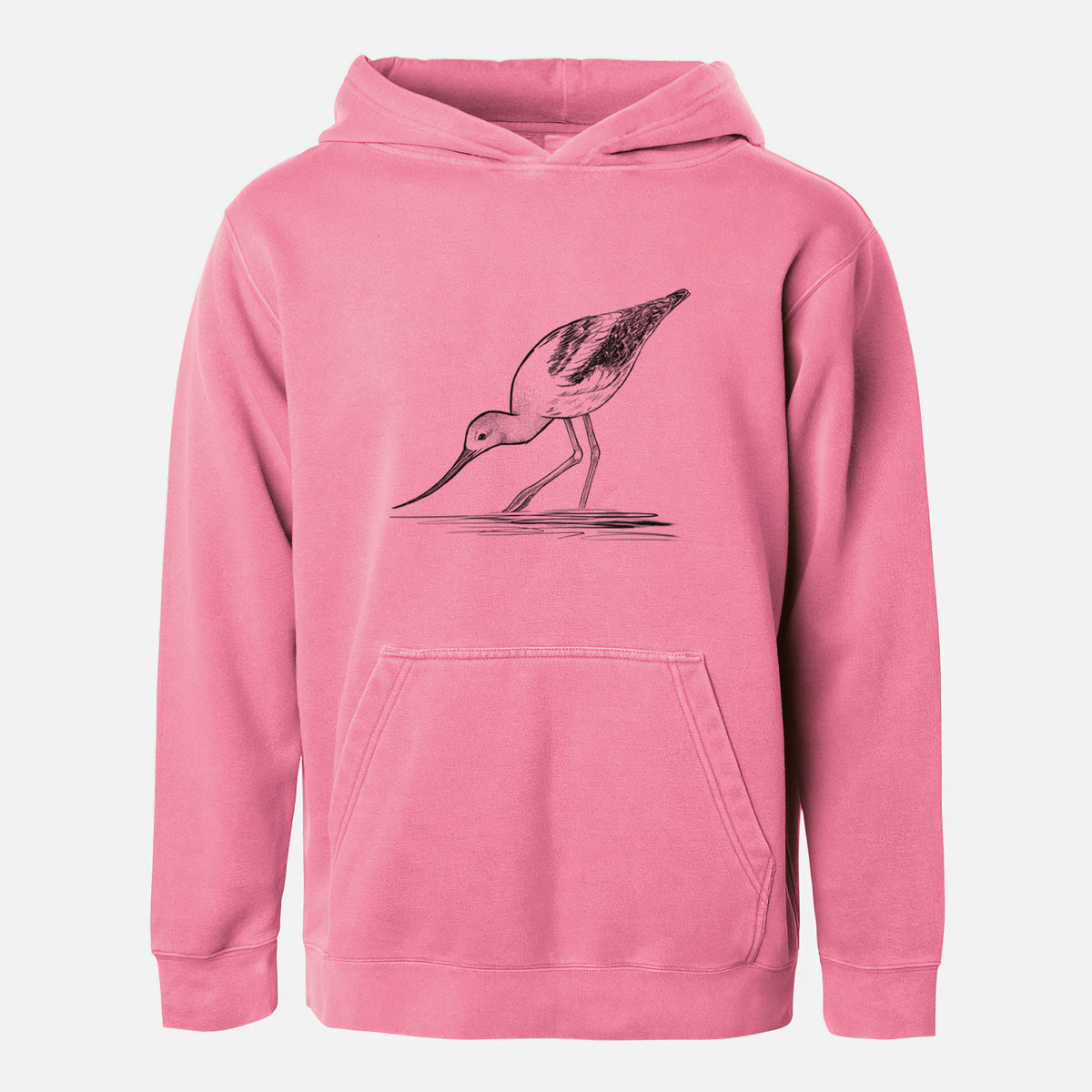 American Avocet - Recurvirostra americana - Youth Pigment Dyed Hoodie