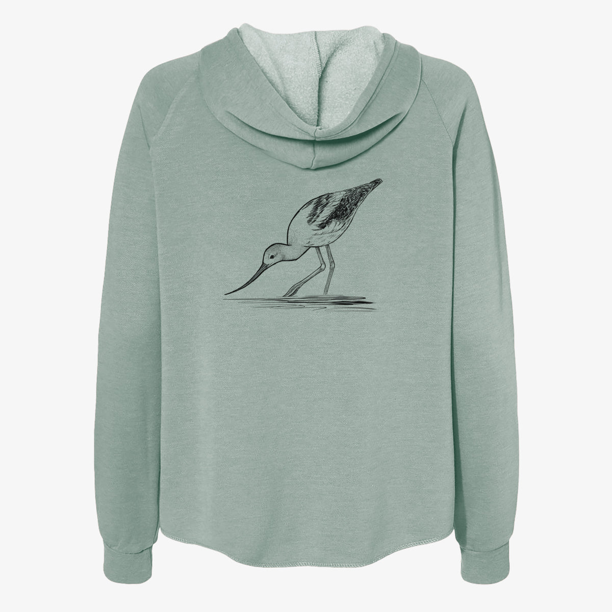 American Avocet - Recurvirostra americana - Women&#39;s Cali Wave Zip-Up Sweatshirt