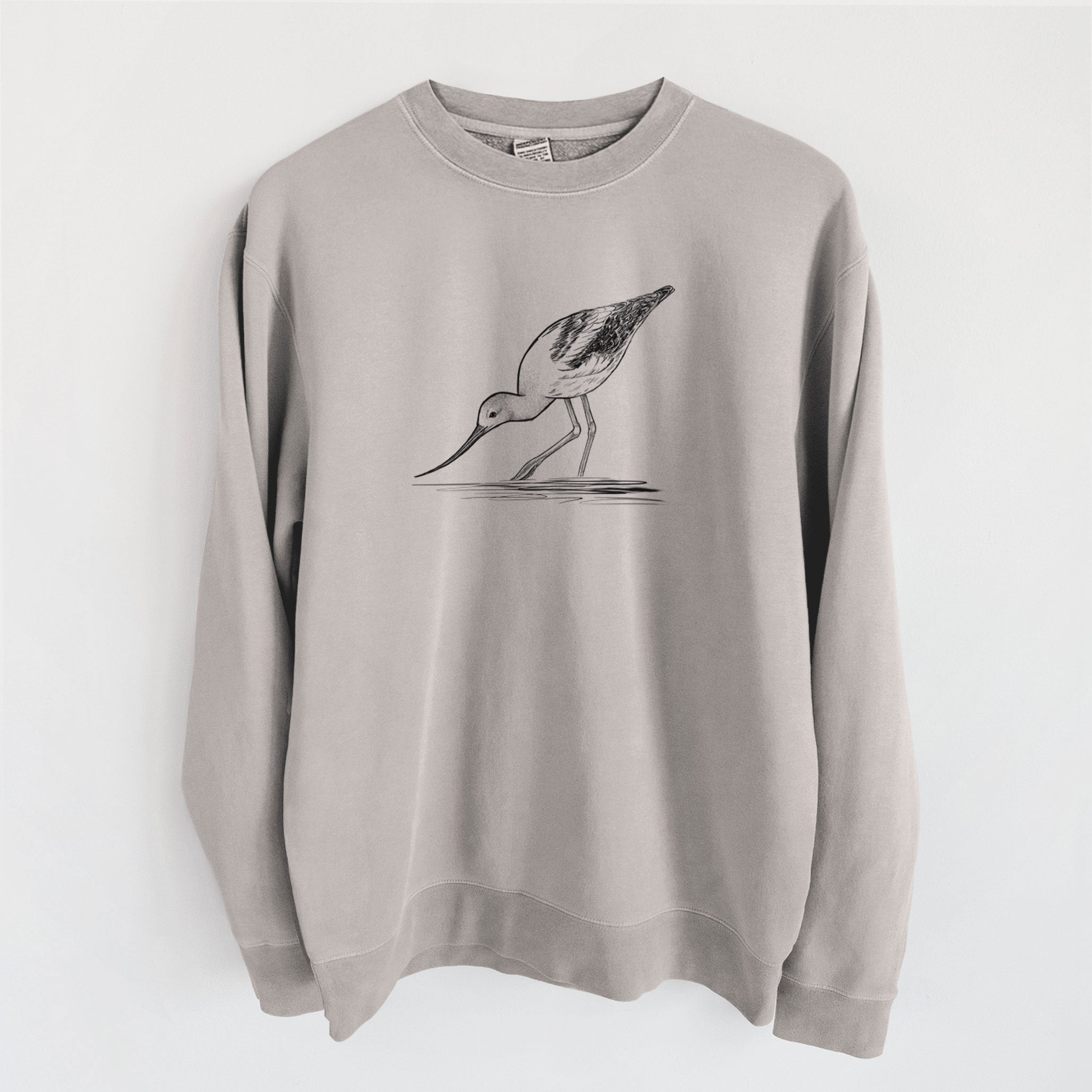 American Avocet - Recurvirostra americana - Unisex Pigment Dyed Crew Sweatshirt