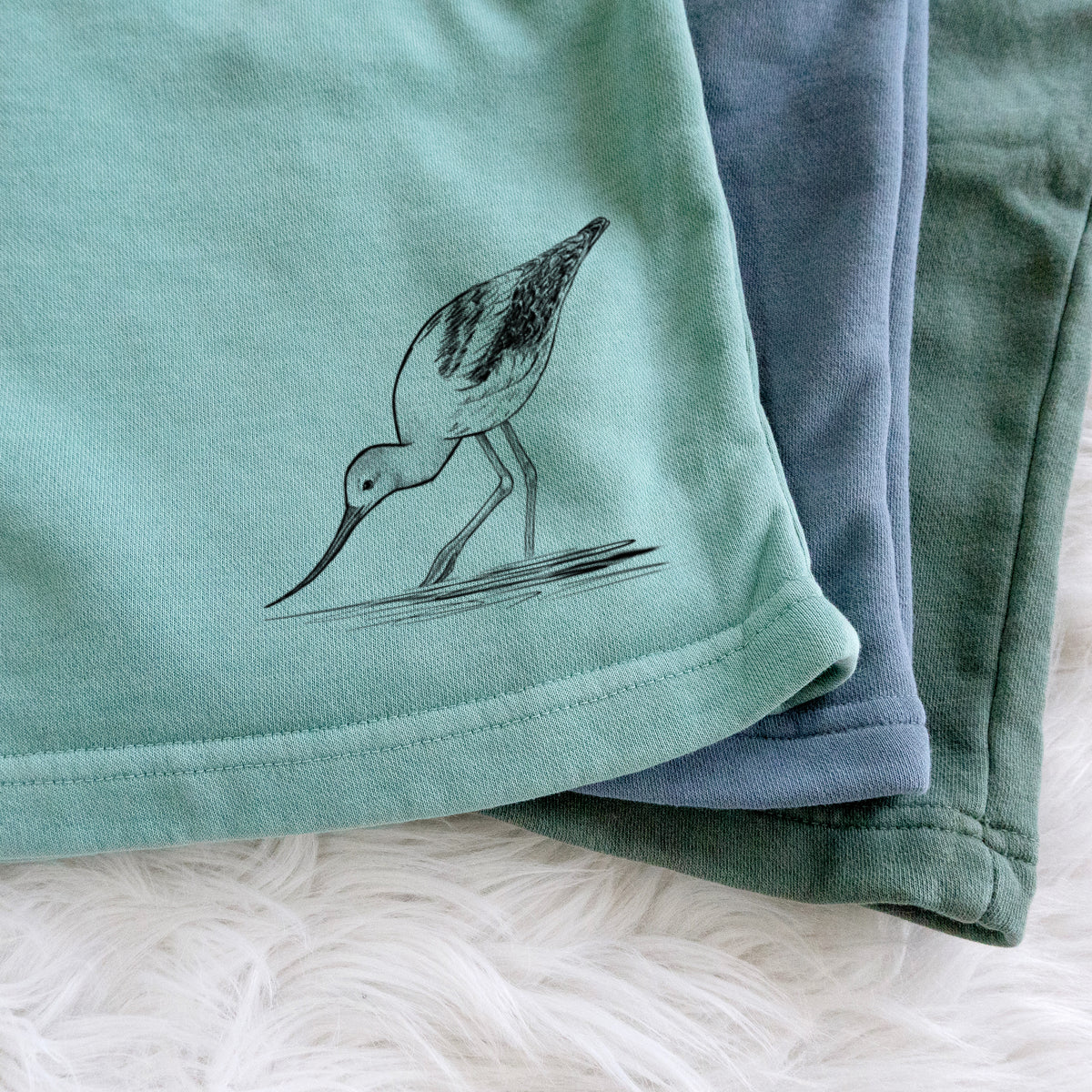American Avocet - Recurvirostra americana - Unisex Pigment Dyed Shorts