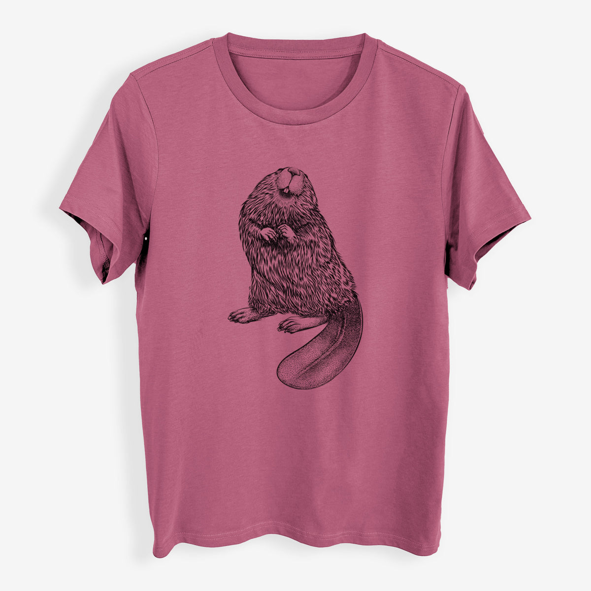 North American Beaver - Castor canadensis - Womens Everyday Maple Tee