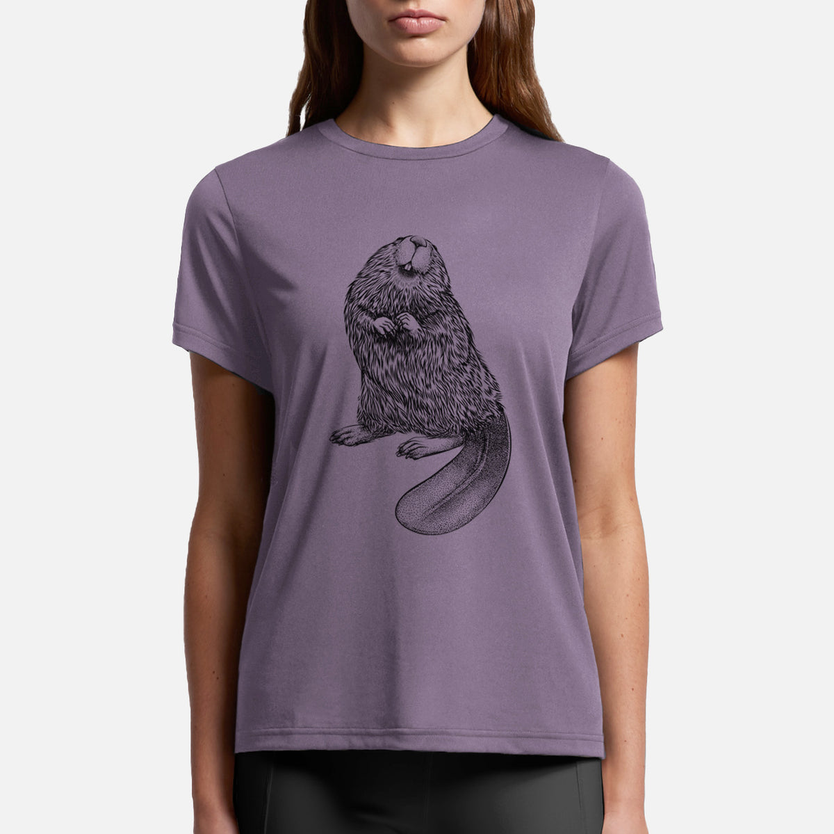 North American Beaver - Castor canadensis - Womens Everyday Maple Tee