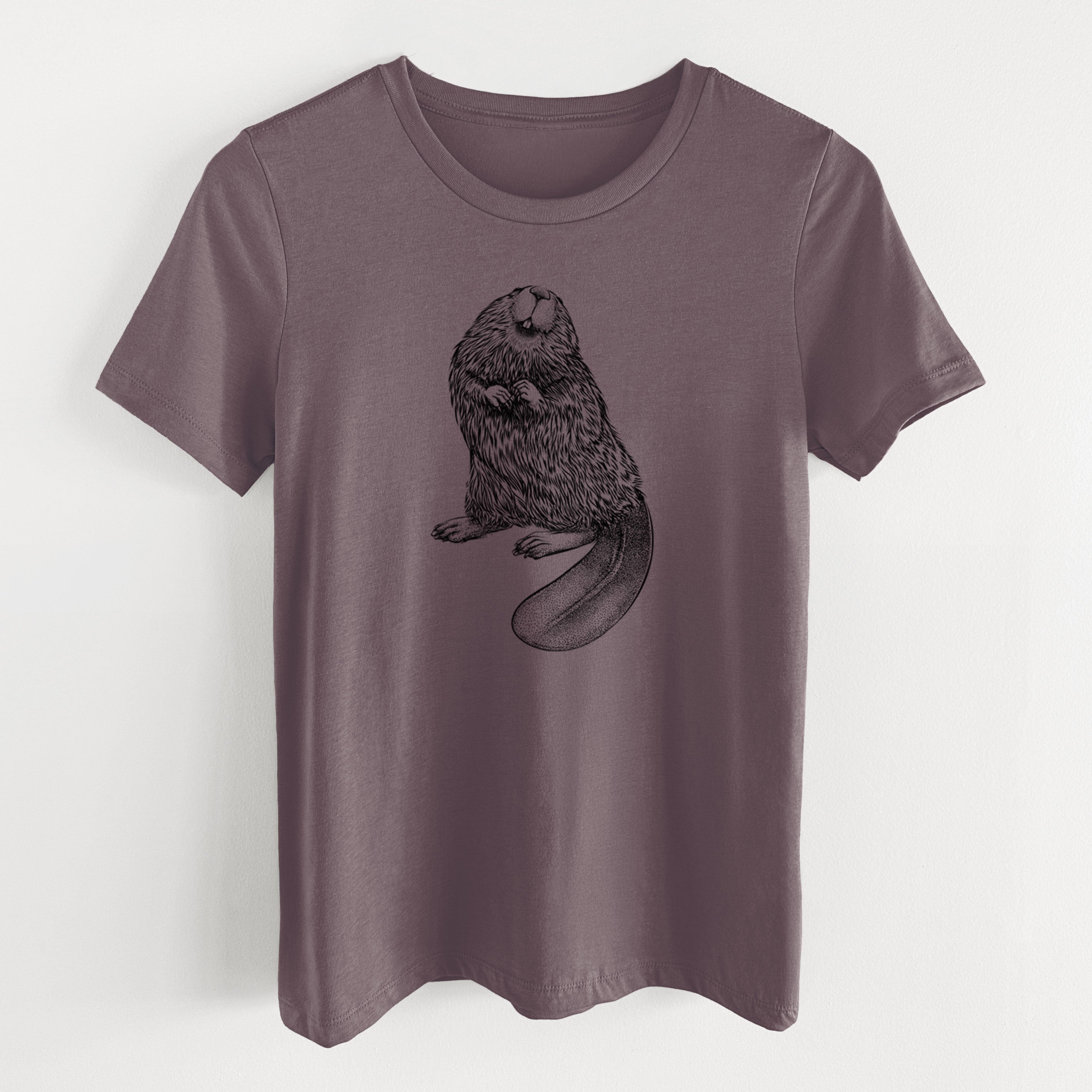 North American Beaver - Castor canadensis - Women's Lightweight Relaxed Fit 100% Cotton Crewneck