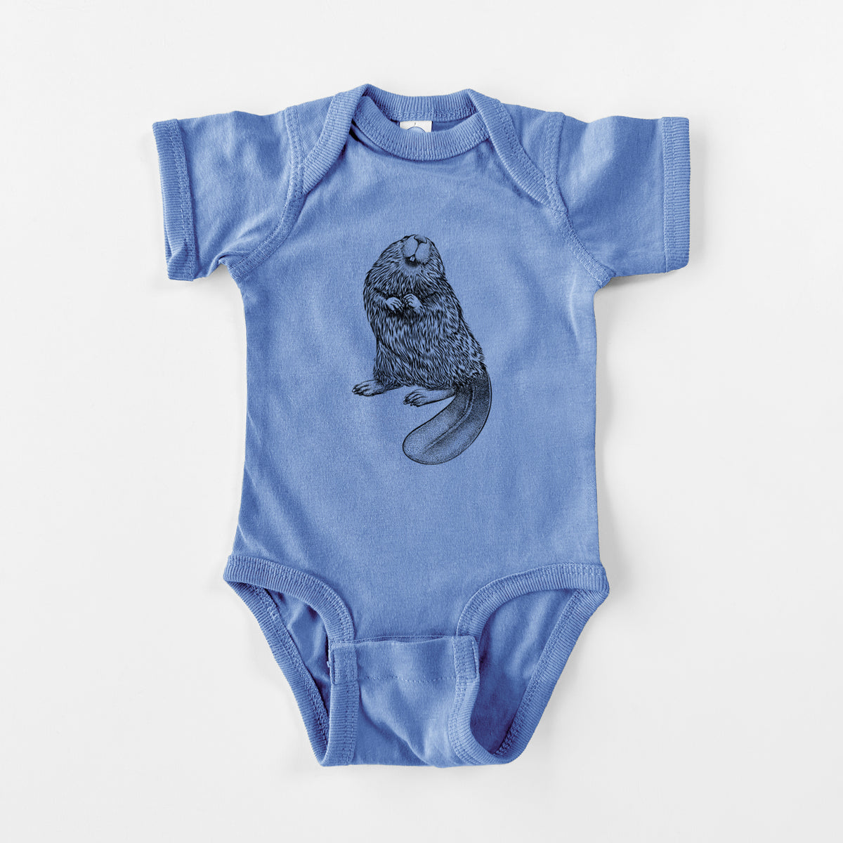 North American Beaver - Castor canadensis - Baby Fine Jersey Bodysuit