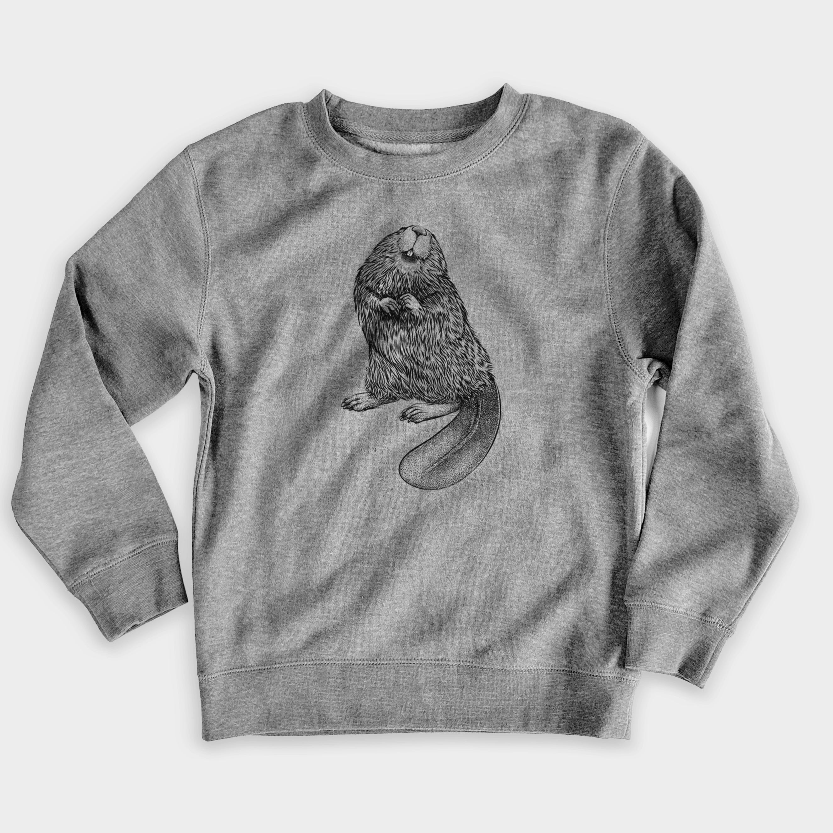 North American Beaver - Castor canadensis - Youth Lightweight Crewneck Sweatshirt