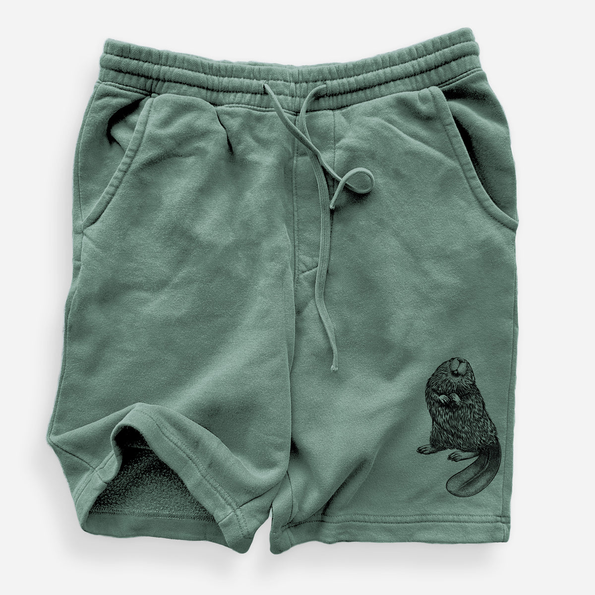 North American Beaver - Castor canadensis - Unisex Pigment Dyed Shorts