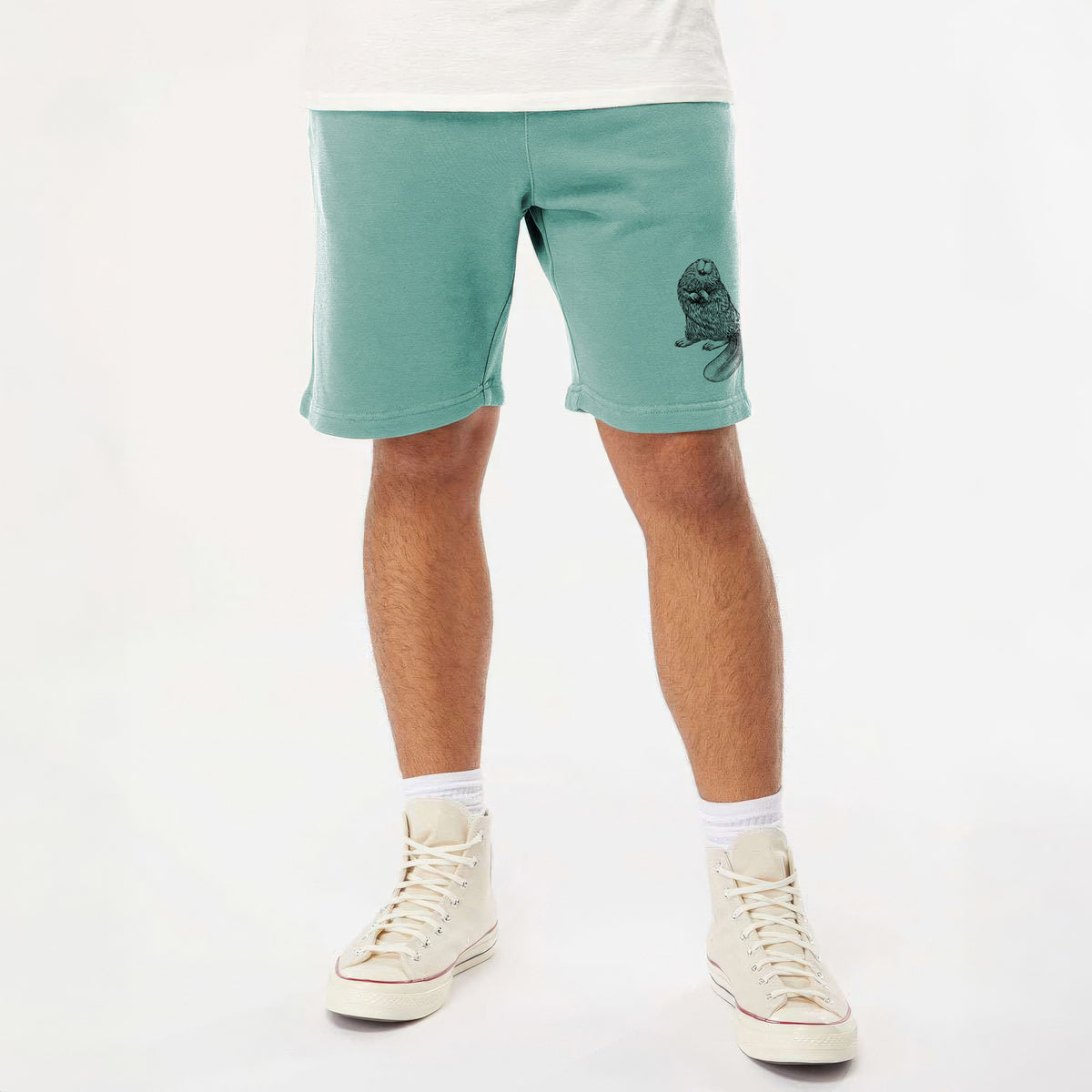 North American Beaver - Castor canadensis - Unisex Pigment Dyed Shorts
