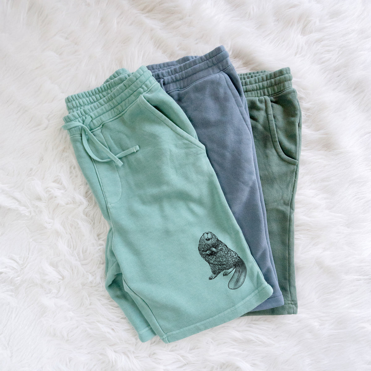 North American Beaver - Castor canadensis - Unisex Pigment Dyed Shorts