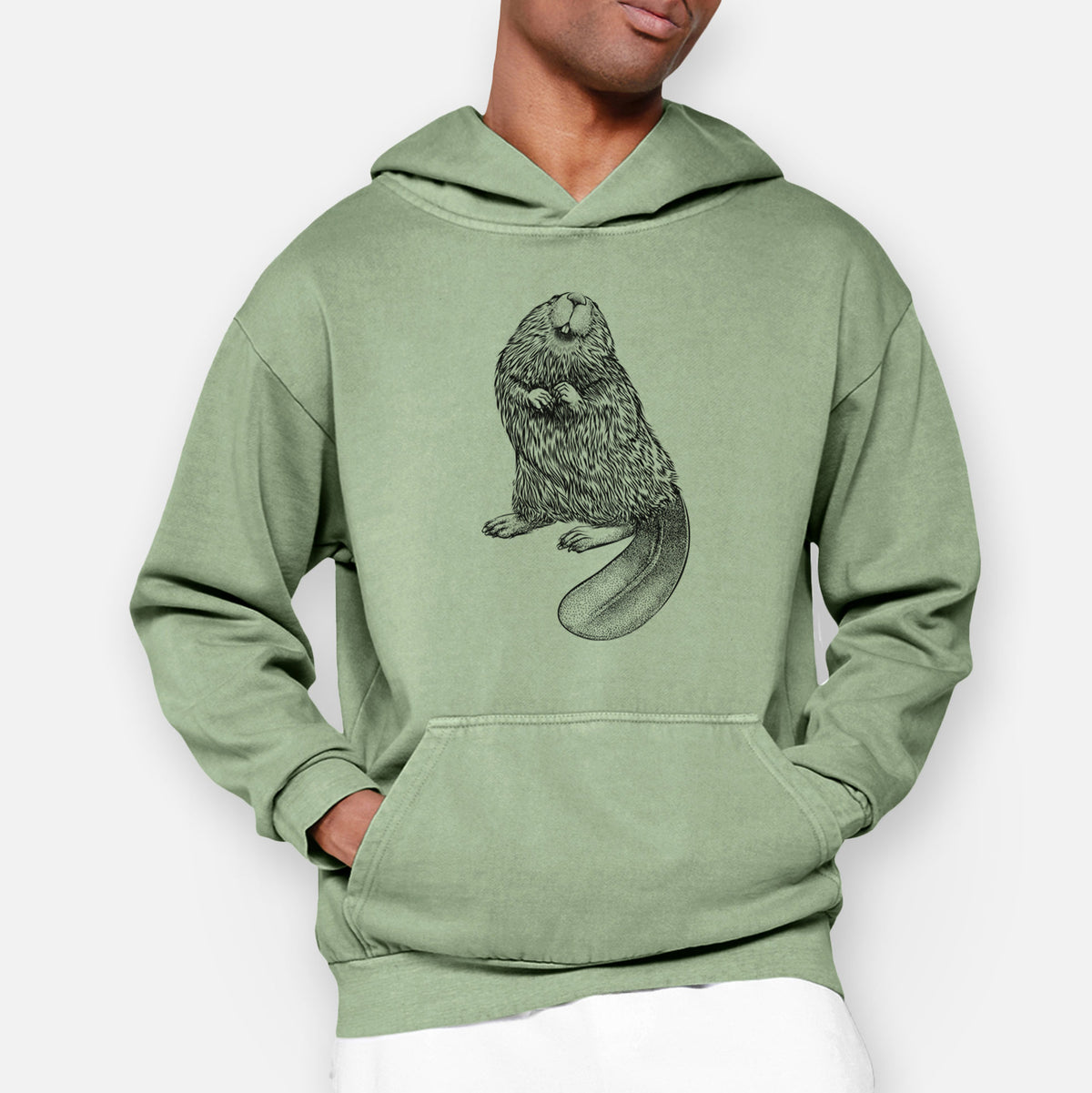 North American Beaver - Castor canadensis  - Urban Heavyweight Hoodie