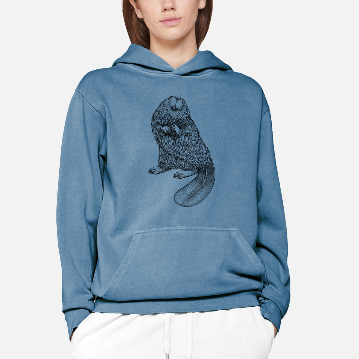 North American Beaver - Castor canadensis  - Urban Heavyweight Hoodie