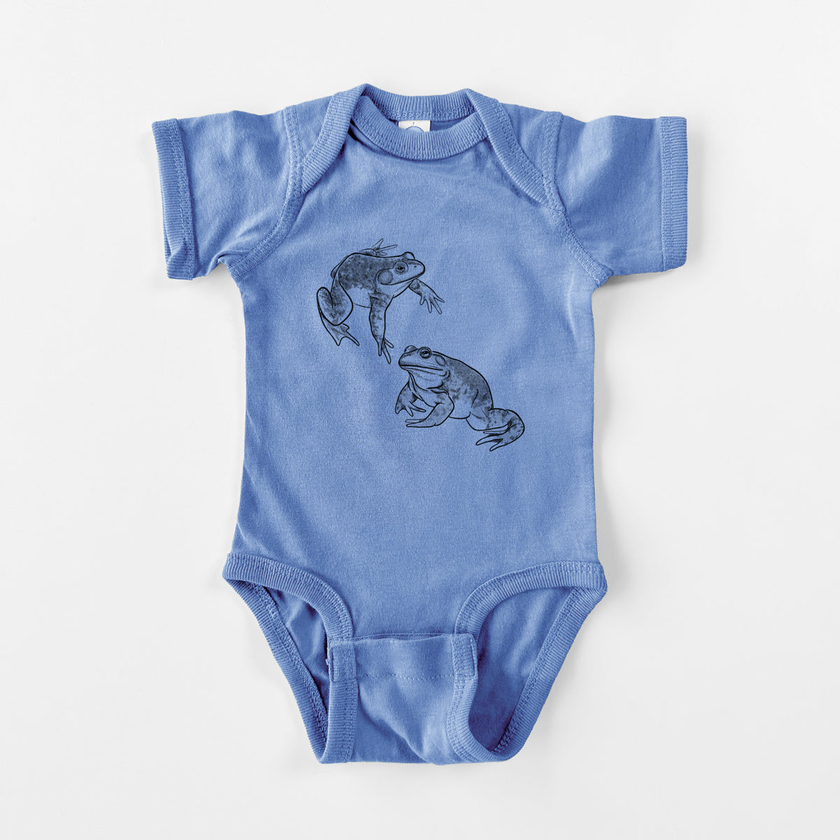 American Bullfrogs - Lithobates catesbeianus - Baby Fine Jersey Bodysuit