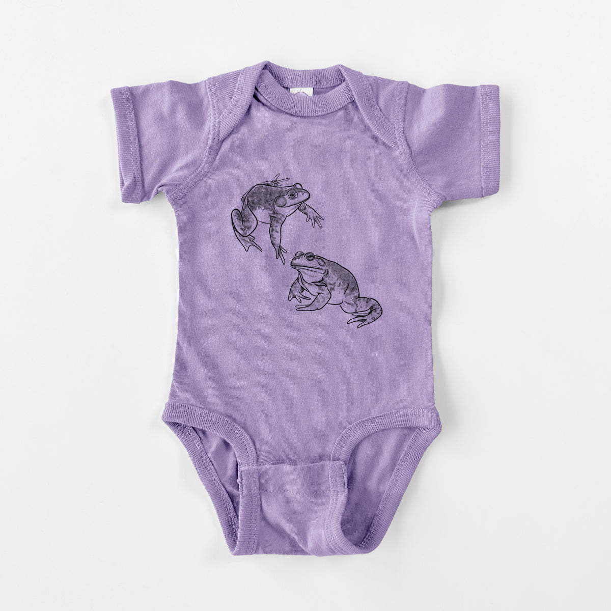 American Bullfrogs - Lithobates catesbeianus - Baby Fine Jersey Bodysuit