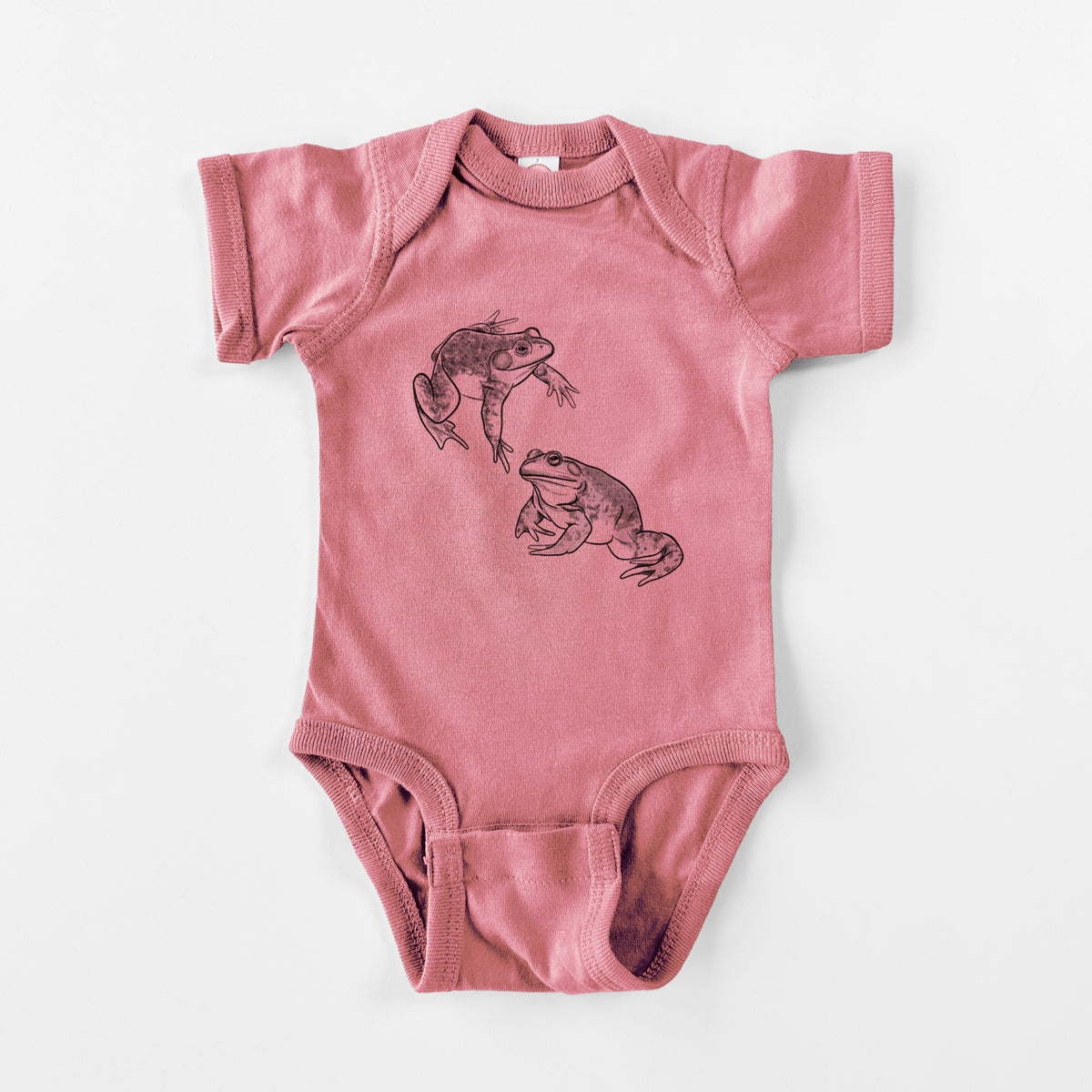 American Bullfrogs - Lithobates catesbeianus - Baby Fine Jersey Bodysuit