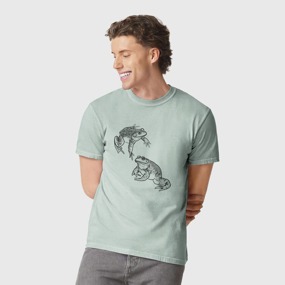 American Bullfrogs - Lithobates catesbeianus - Unisex Comfort Colors Garment-Dyed Heavyweight T-shirt
