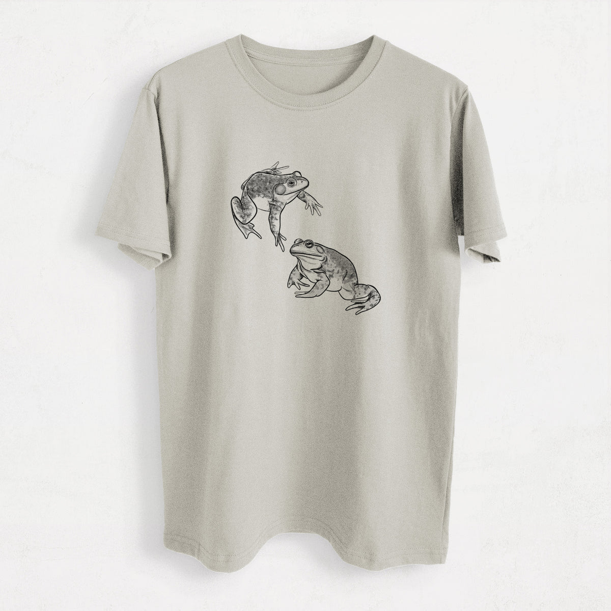 American Bullfrogs - Lithobates catesbeianus - Heavyweight Men&#39;s 100% Organic Cotton Tee