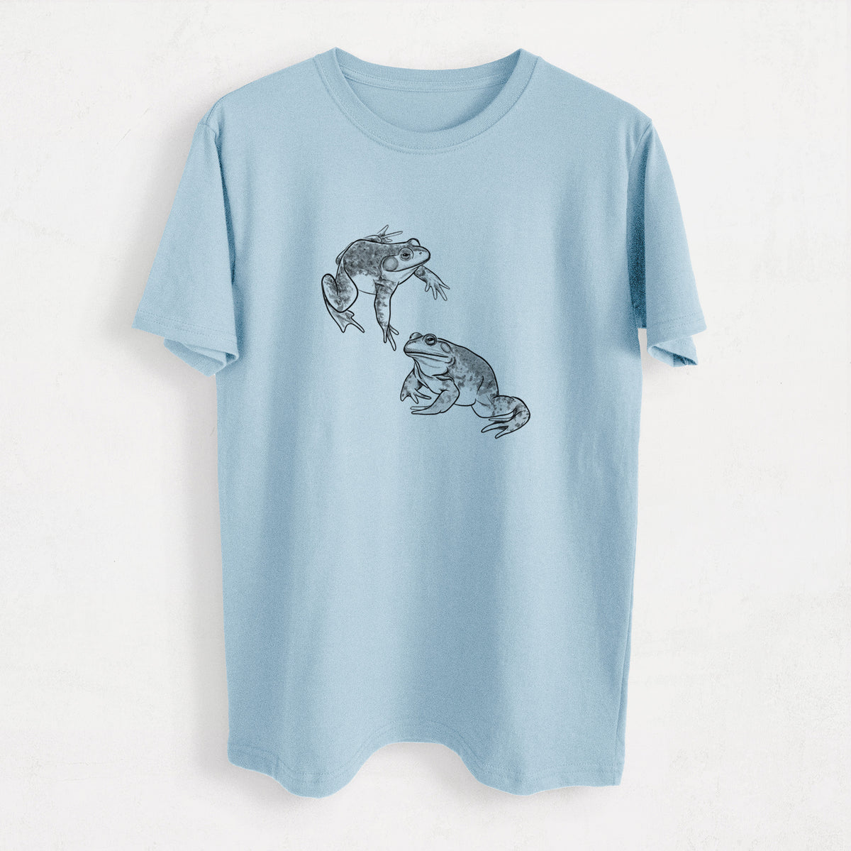 American Bullfrogs - Lithobates catesbeianus - Heavyweight Men&#39;s 100% Organic Cotton Tee