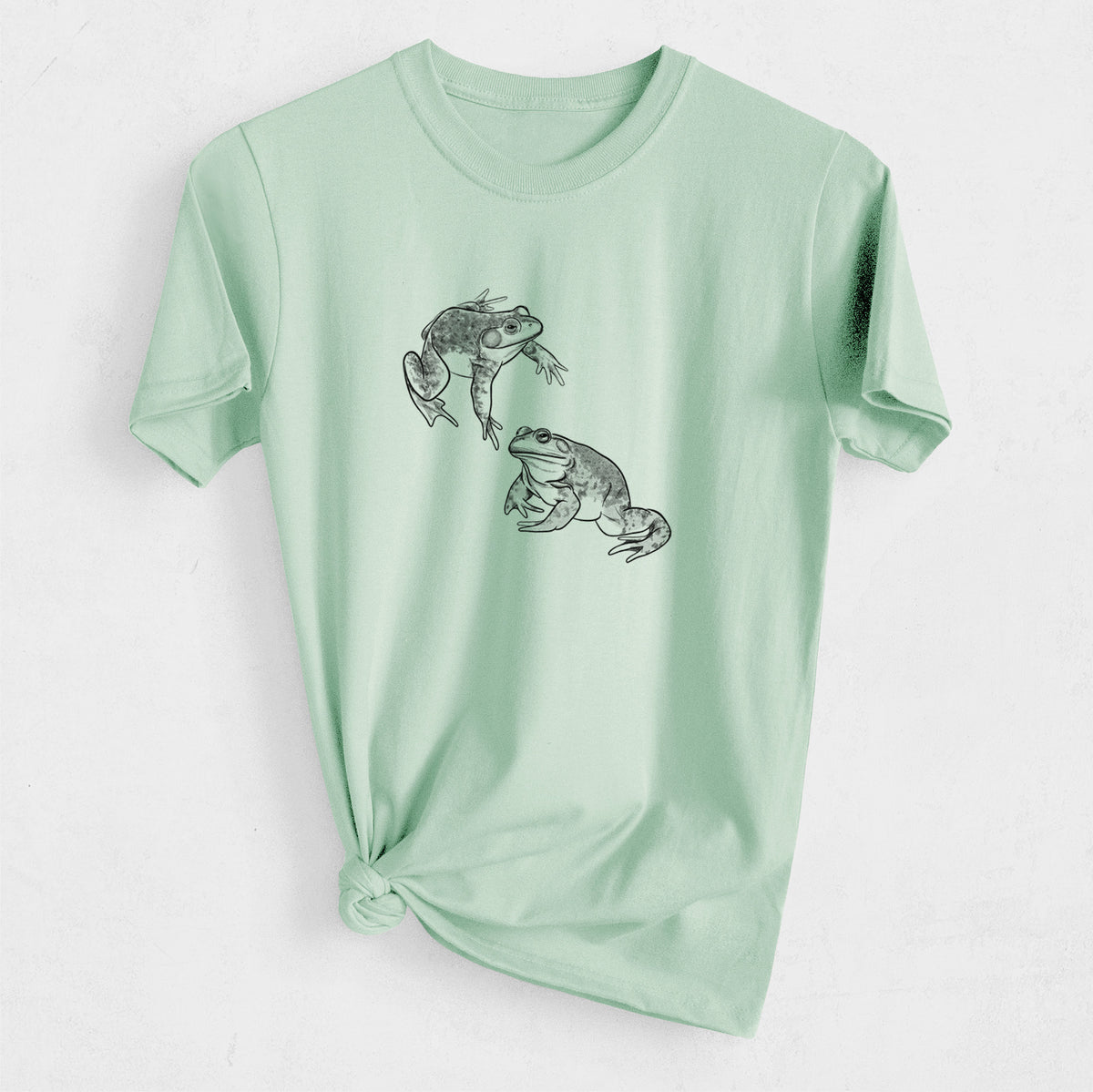 American Bullfrogs - Lithobates catesbeianus - Heavyweight Men&#39;s 100% Organic Cotton Tee