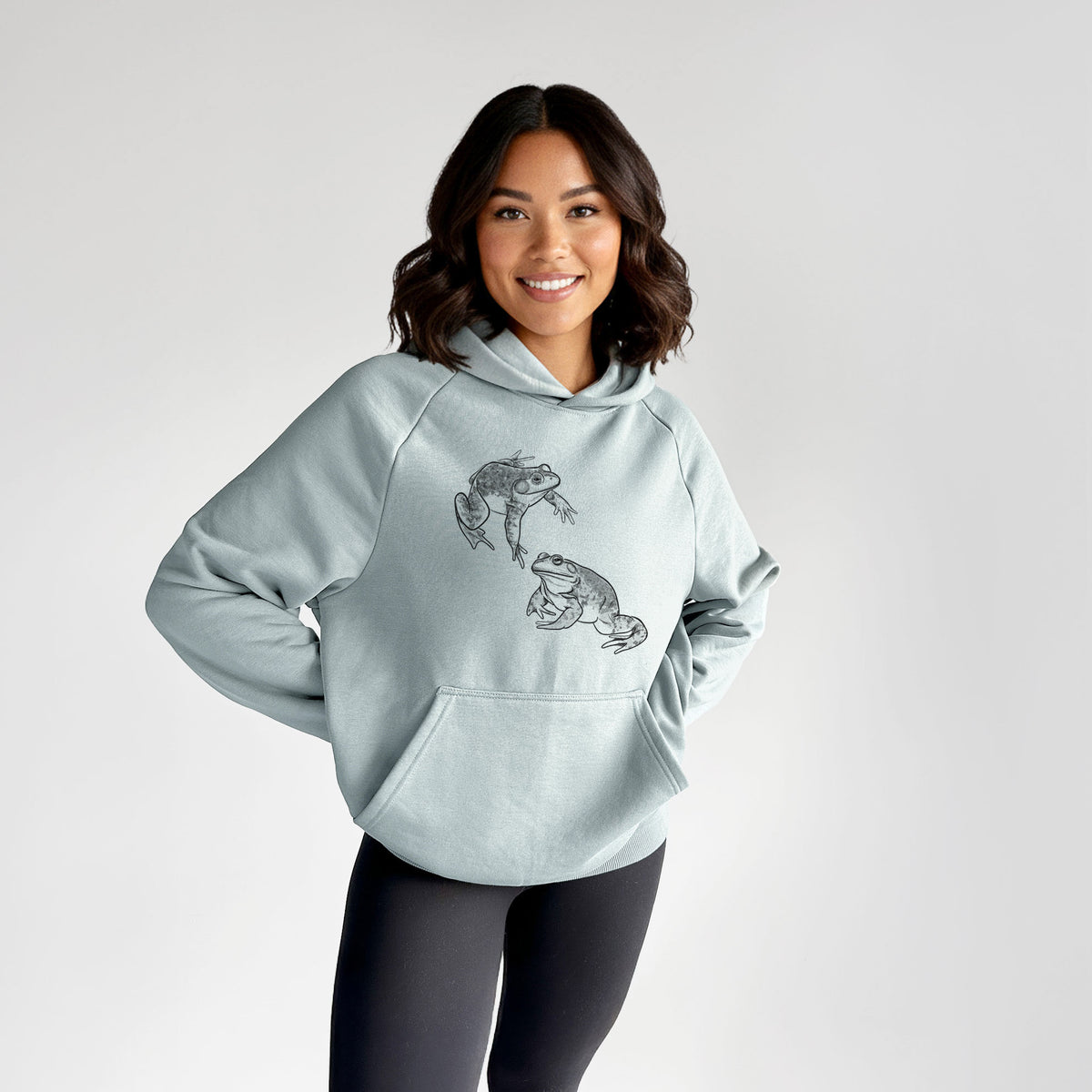 American Bullfrogs - Lithobates catesbeianus - UltraLuxe Heavyweight French Terry Hoodie