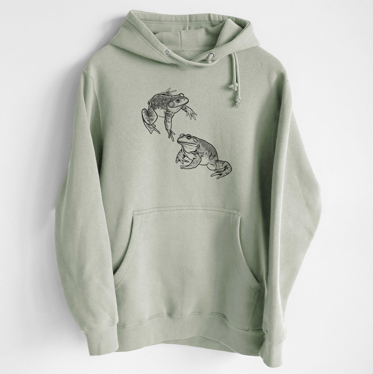 American Bullfrogs - Lithobates catesbeianus - Heavyweight Fleece Hoodie