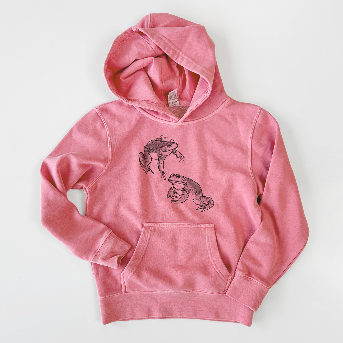 American Bullfrogs - Lithobates catesbeianus - Youth Pigment Dyed Hoodie