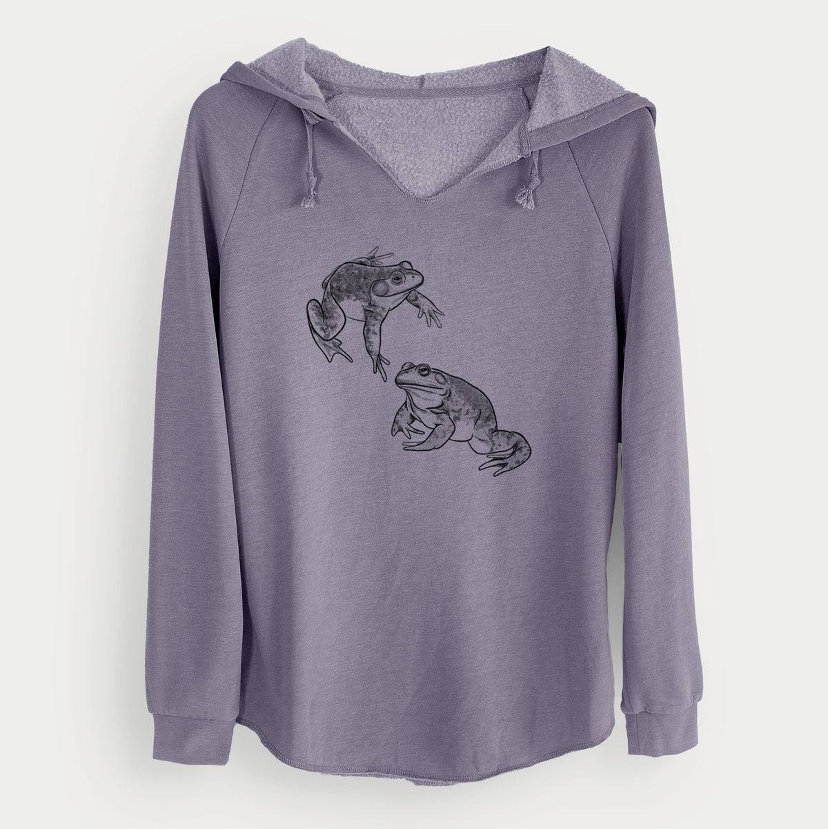 American Bullfrogs - Lithobates catesbeianus - Cali Wave Hooded Sweatshirt