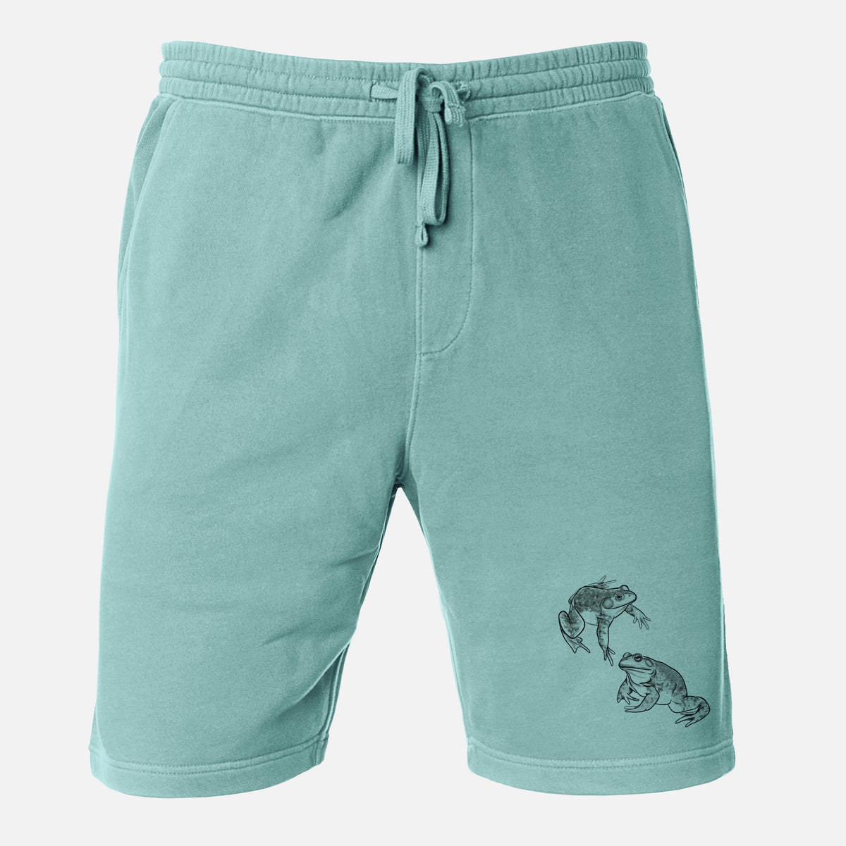 American Bullfrogs - Lithobates catesbeianus - Unisex Pigment Dyed Shorts