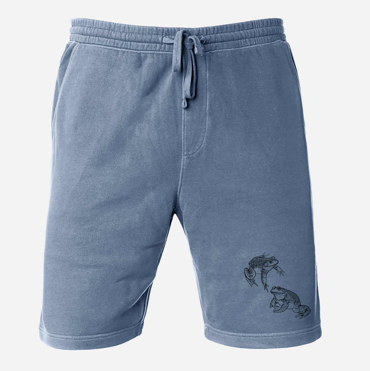 American Bullfrogs - Lithobates catesbeianus - Unisex Pigment Dyed Shorts