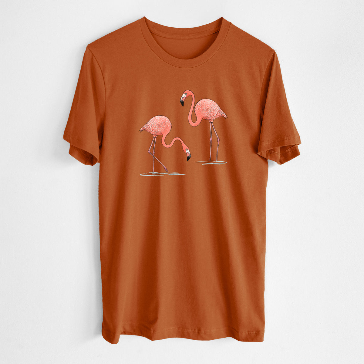 American Flamingos - Phoenicopterus ruber - Lightweight 100% Cotton Unisex Crewneck