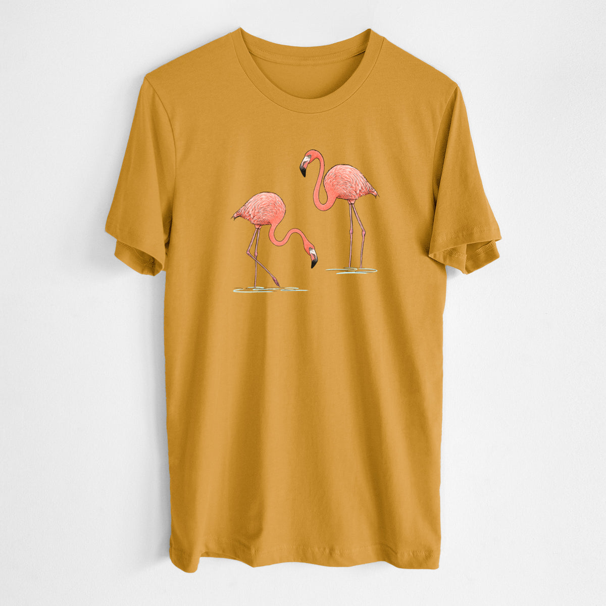 American Flamingos - Phoenicopterus ruber - Lightweight 100% Cotton Unisex Crewneck