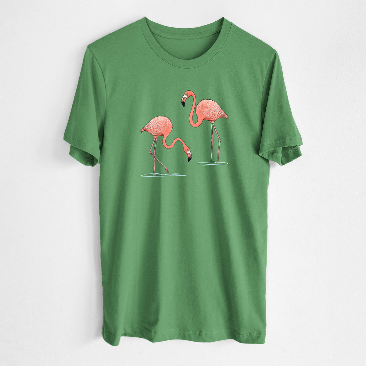 American Flamingos - Phoenicopterus ruber - Lightweight 100% Cotton Unisex Crewneck