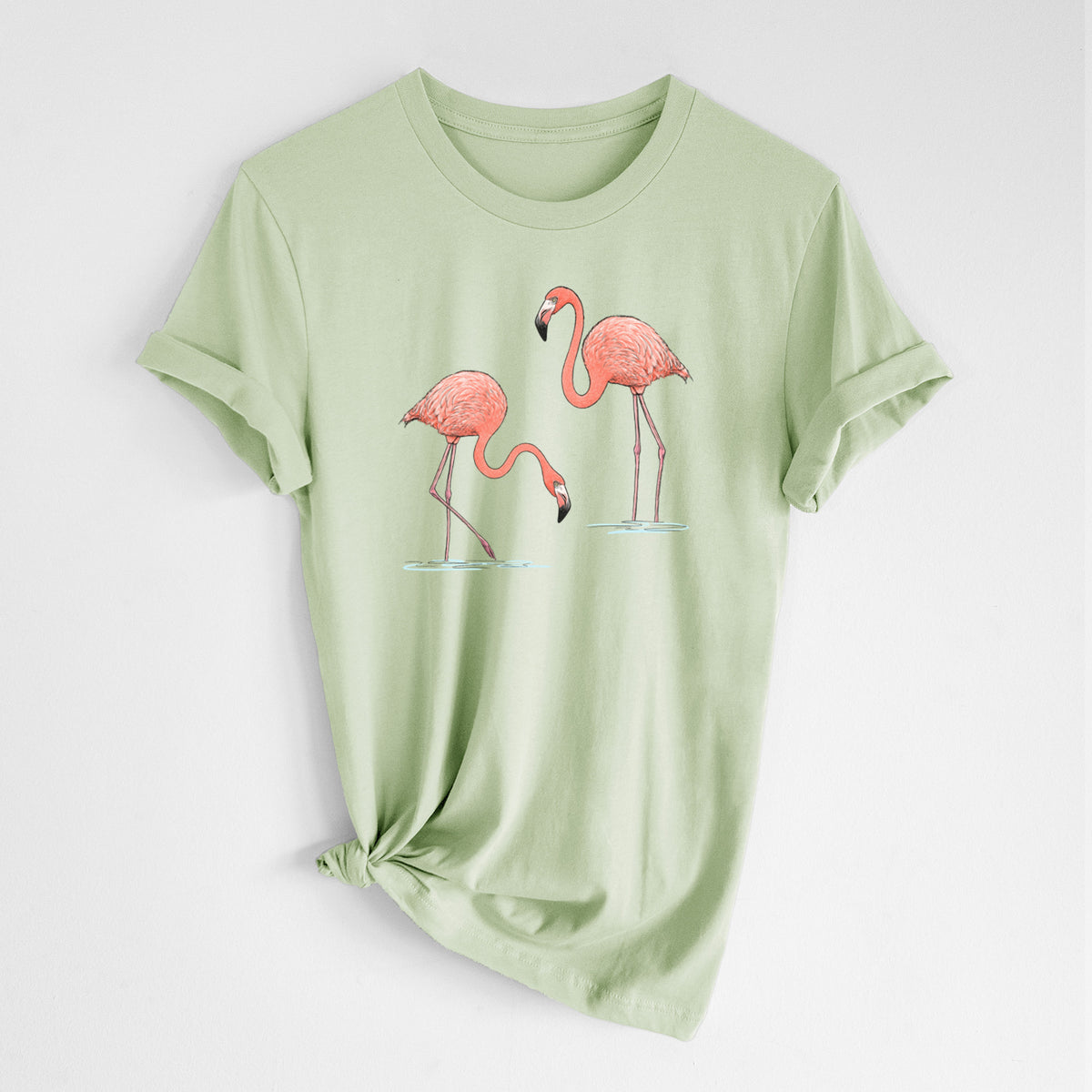 American Flamingos - Phoenicopterus ruber - Lightweight 100% Cotton Unisex Crewneck