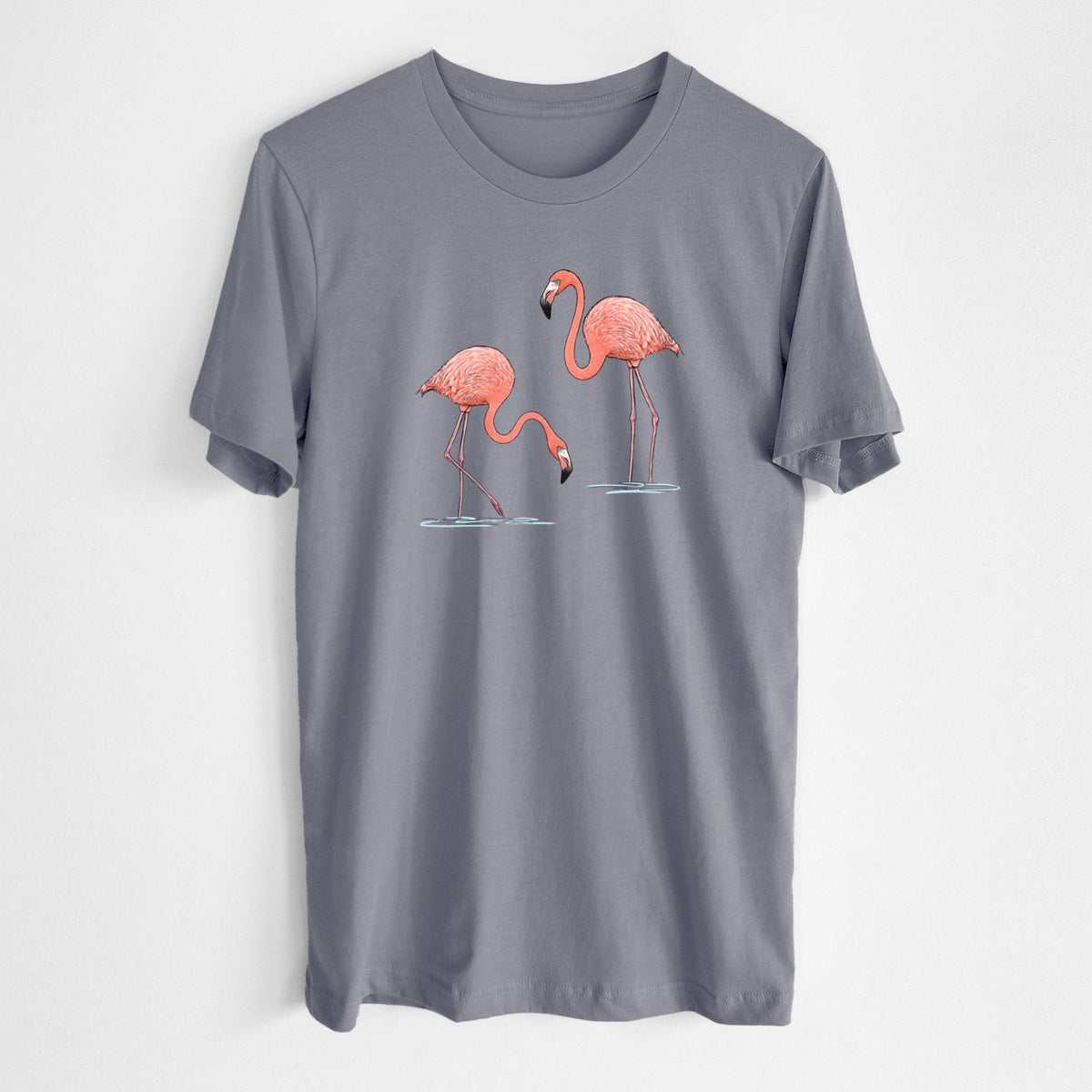 American Flamingos - Phoenicopterus ruber - Lightweight 100% Cotton Unisex Crewneck