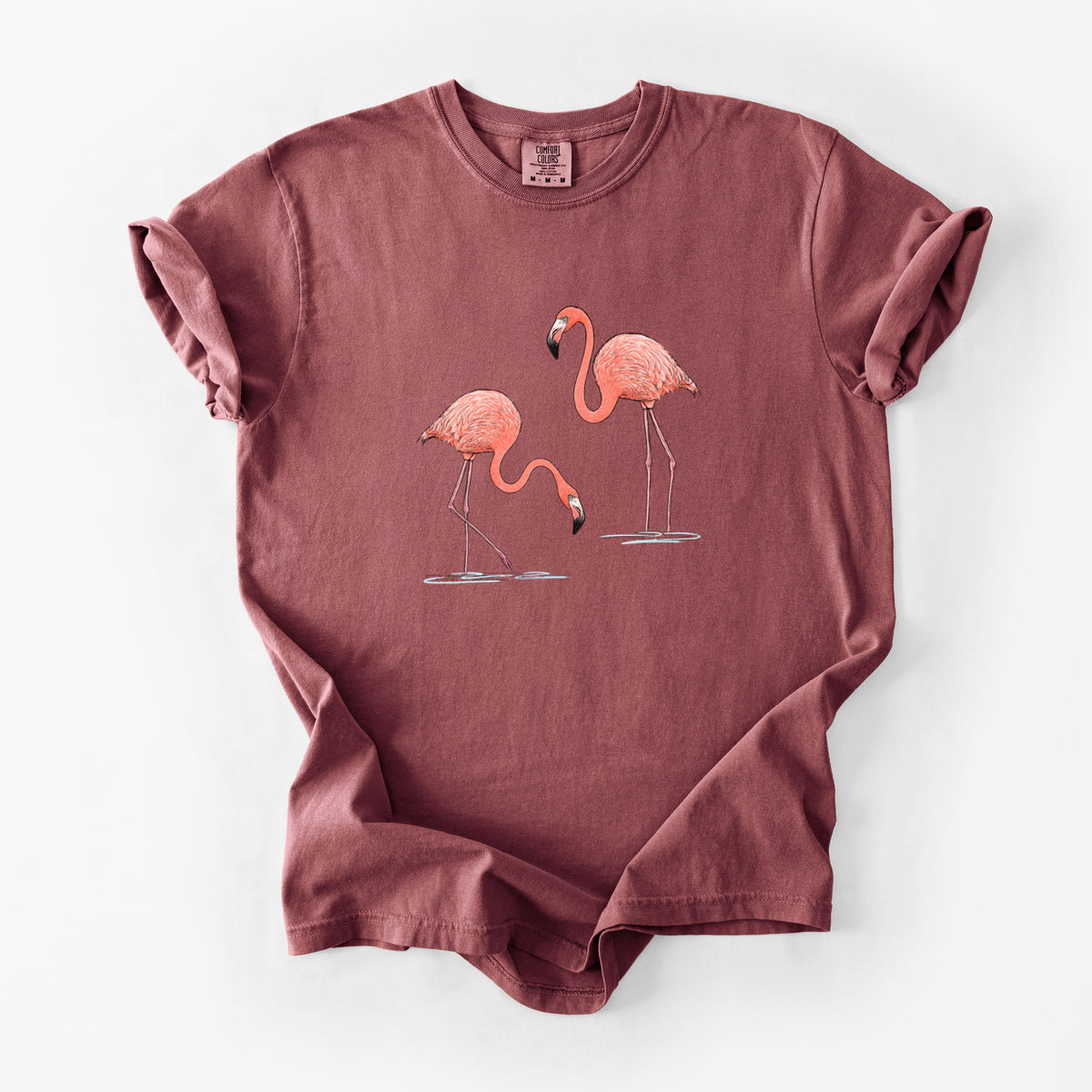 American Flamingos - Phoenicopterus ruber - Unisex Comfort Colors Garment-Dyed Heavyweight T-shirt