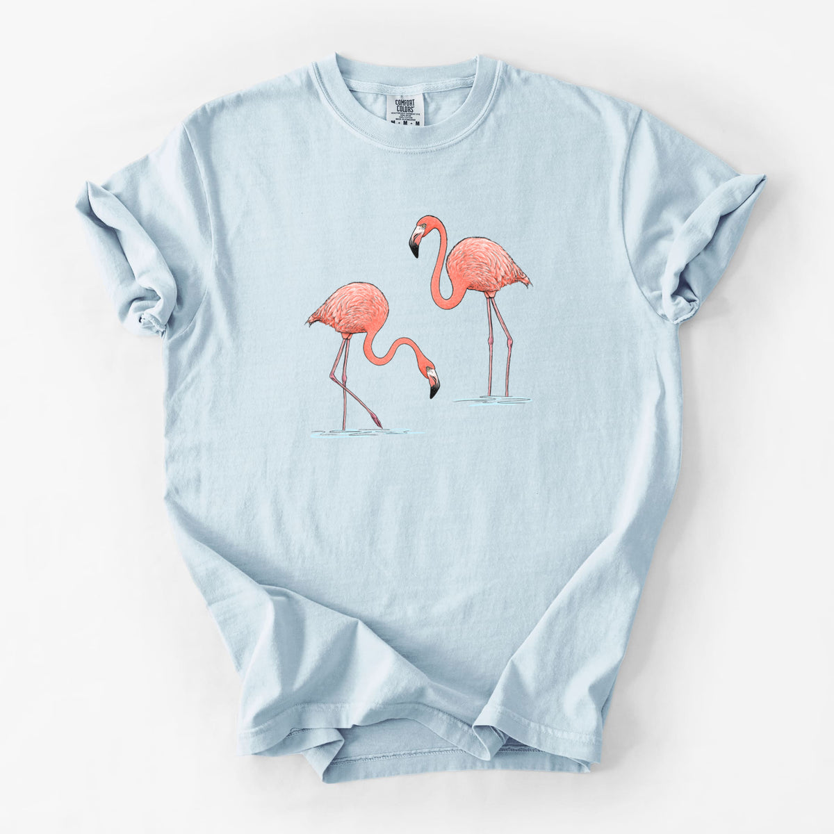 American Flamingos - Phoenicopterus ruber - Unisex Comfort Colors Garment-Dyed Heavyweight T-shirt
