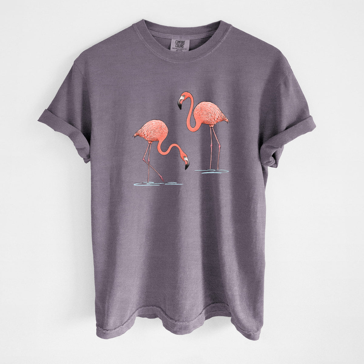 American Flamingos - Phoenicopterus ruber - Unisex Comfort Colors Garment-Dyed Heavyweight T-shirt