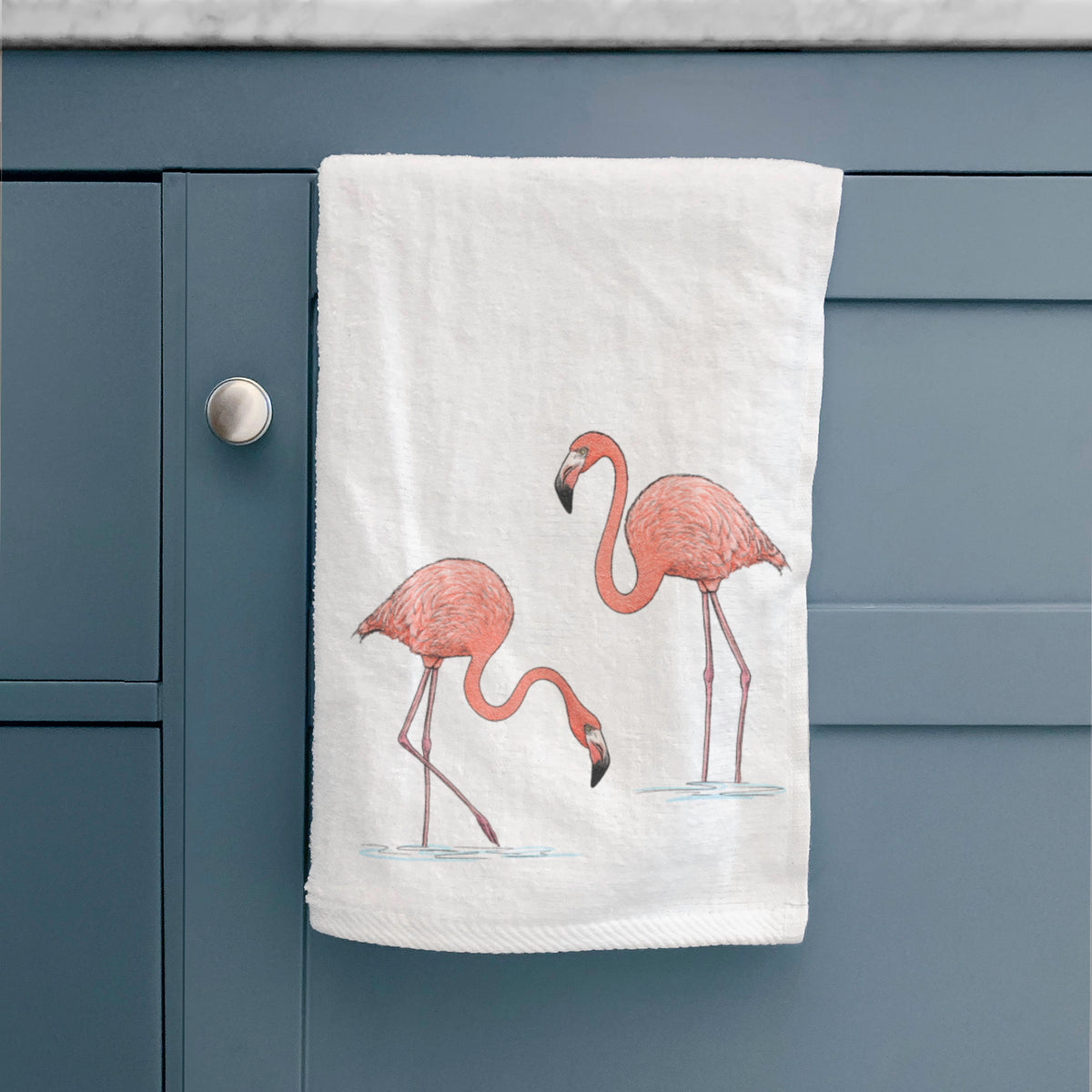 American Flamingos - Phoenicopterus ruber - Premium Hand Towel