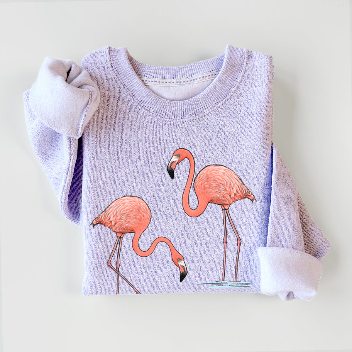 American Flamingos - Phoenicopterus ruber - Knit Sweatshirt