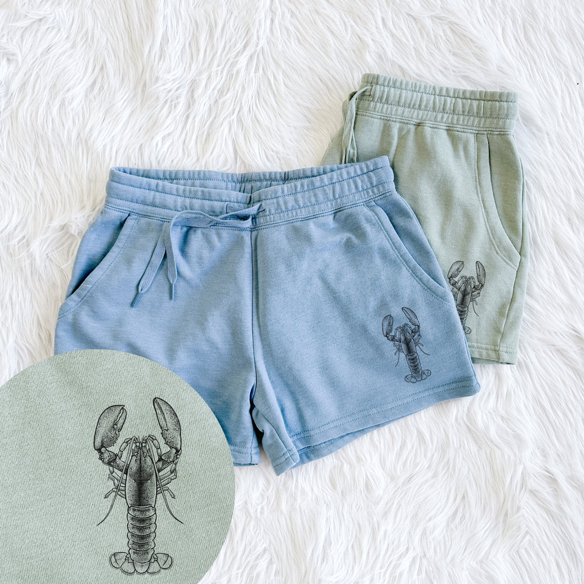 American Lobster - Homarus americanus - Women's Cali Wave Shorts