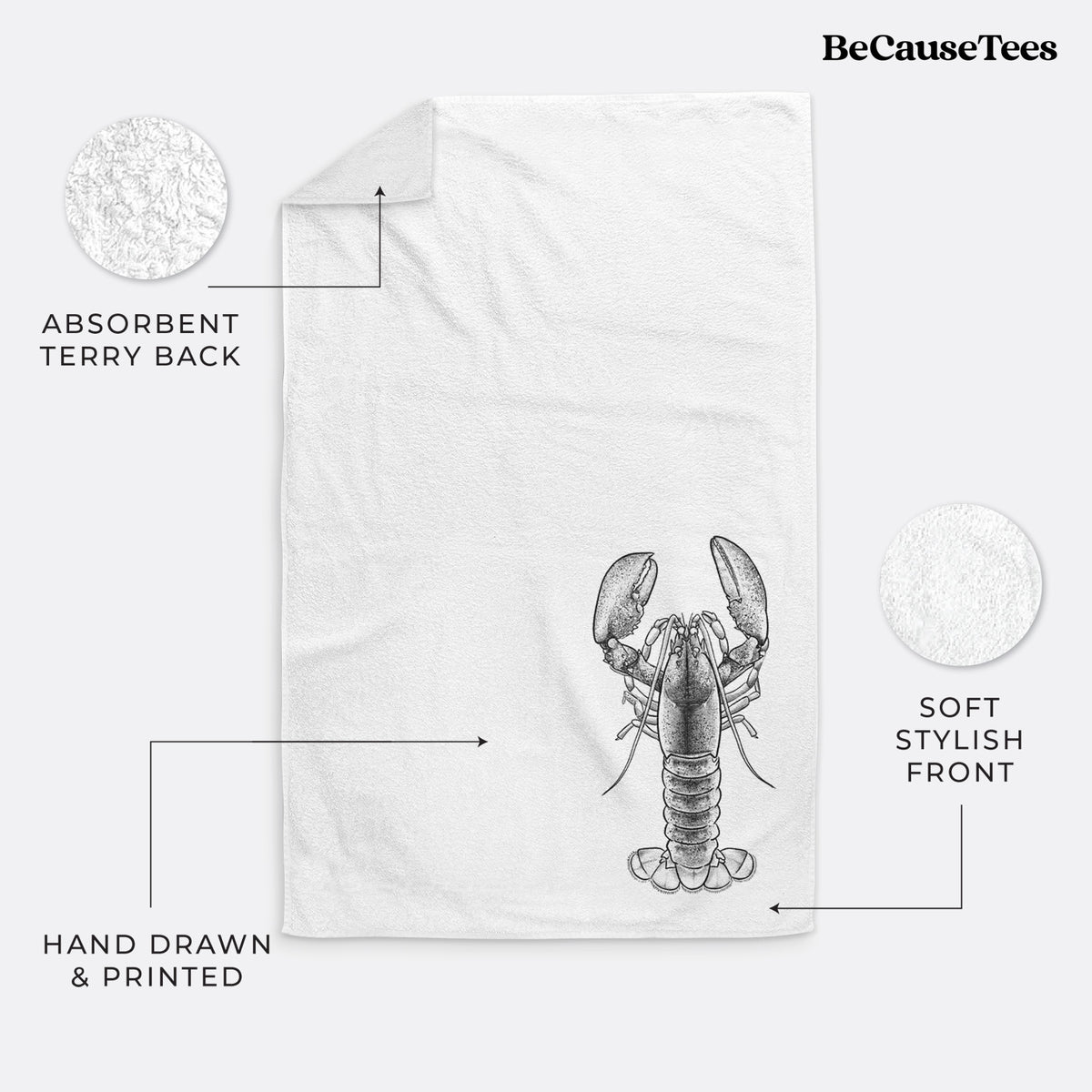 American Lobster - Homarus americanus Premium Decorative Hand Towel