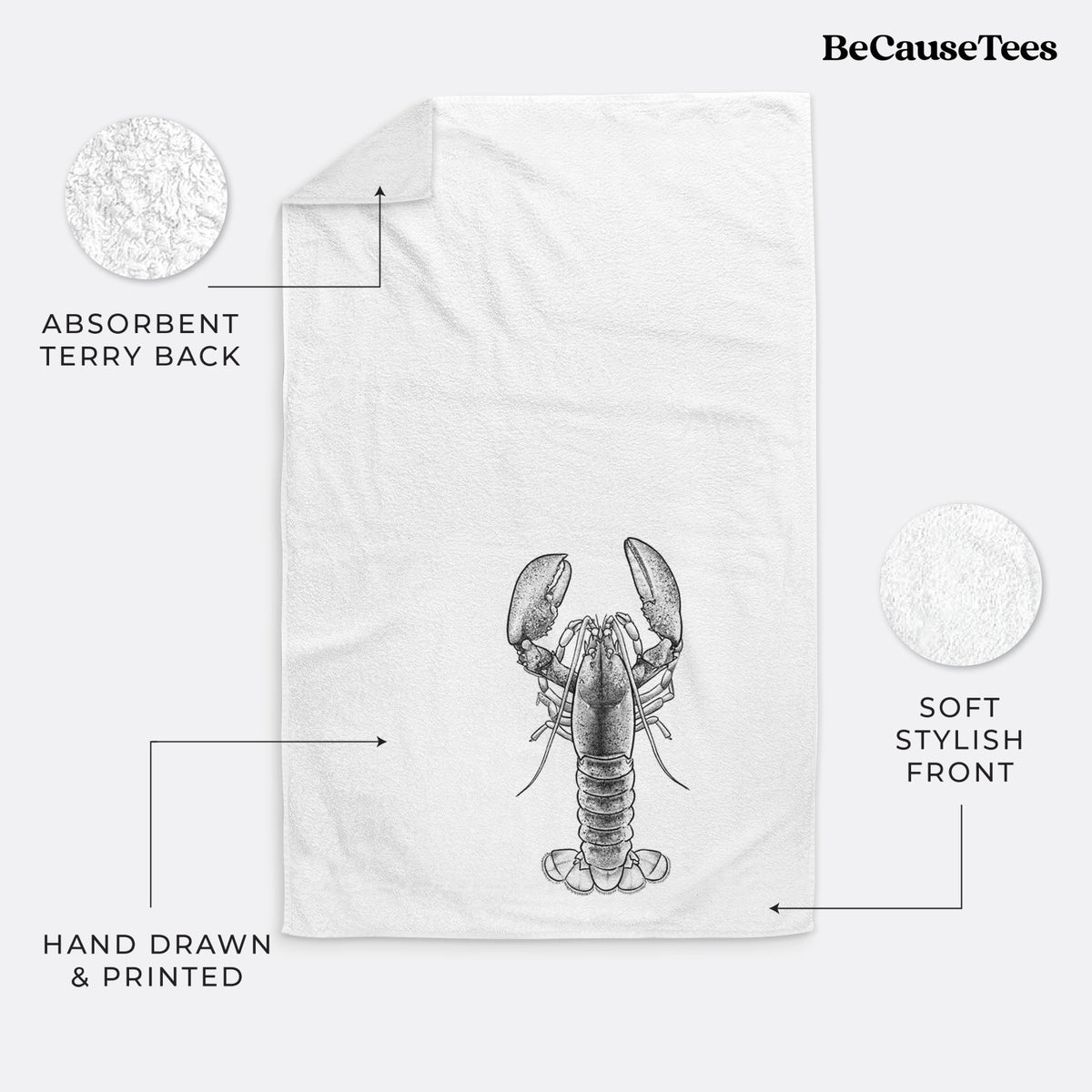 American Lobster - Homarus americanus Premium Decorative Hand Towel